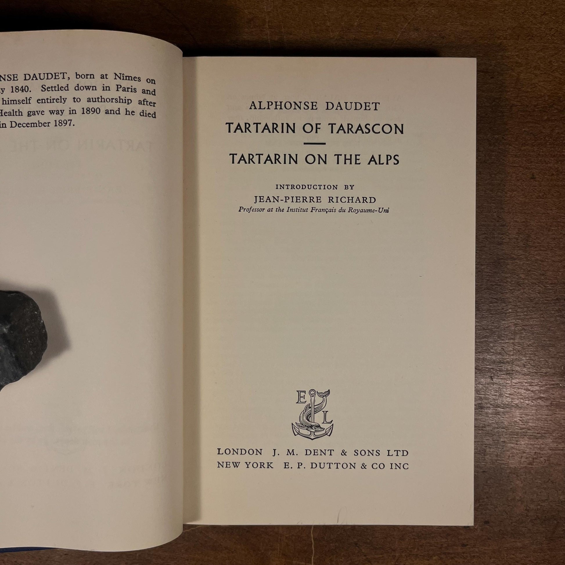 Everyman’s Library - Tartarin of Tarascon and Tartarin on the Alps by Alphonse Daudet (1961) Vintage Hardcover Book