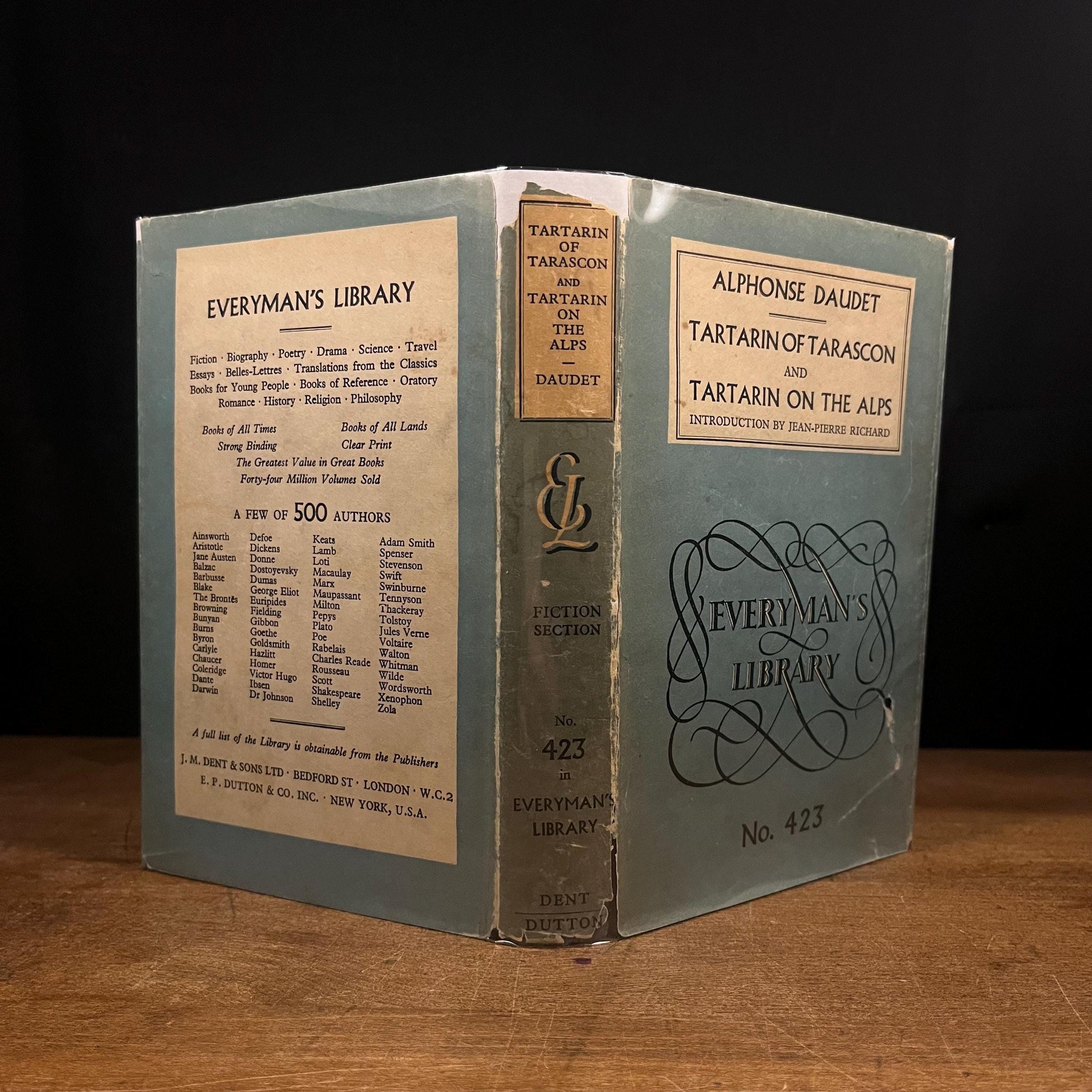 Everyman’s Library - Tartarin of Tarascon and Tartarin on the Alps by Alphonse Daudet (1961) Vintage Hardcover Book