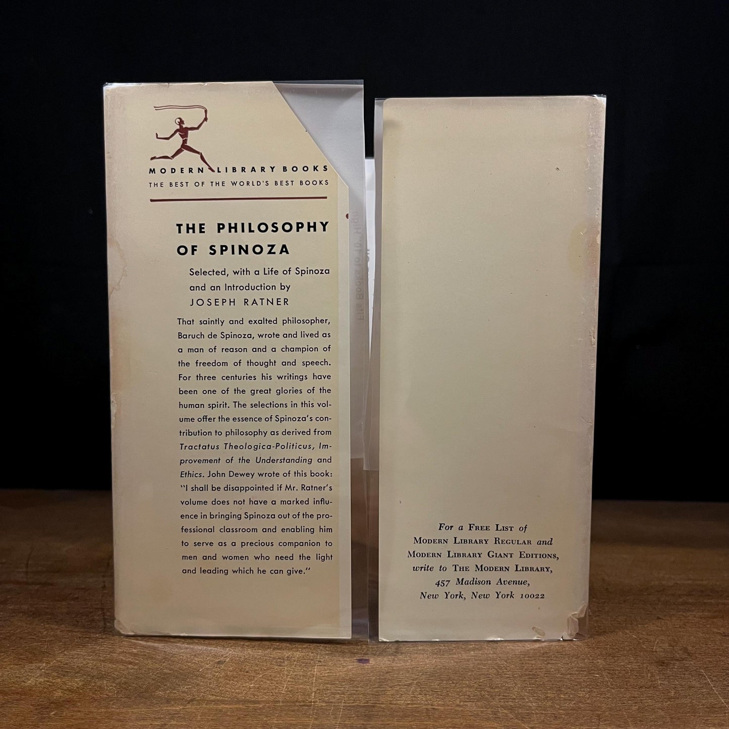 Modern Library - The Philosophy of Spinoza by Joseph Ratner (1954) Vintage Hardcover Book