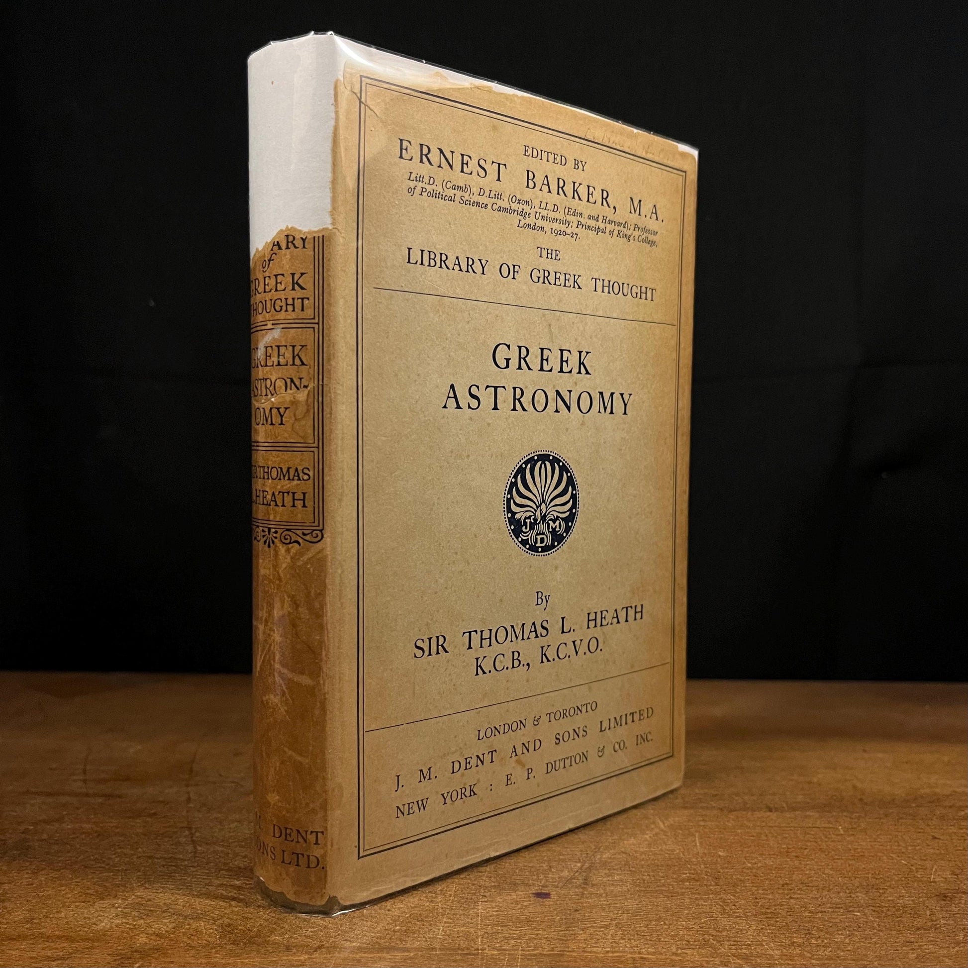 First Printing - Greek Astronomy by Thomas L. Heath (1932) Vintage Hardcover Book