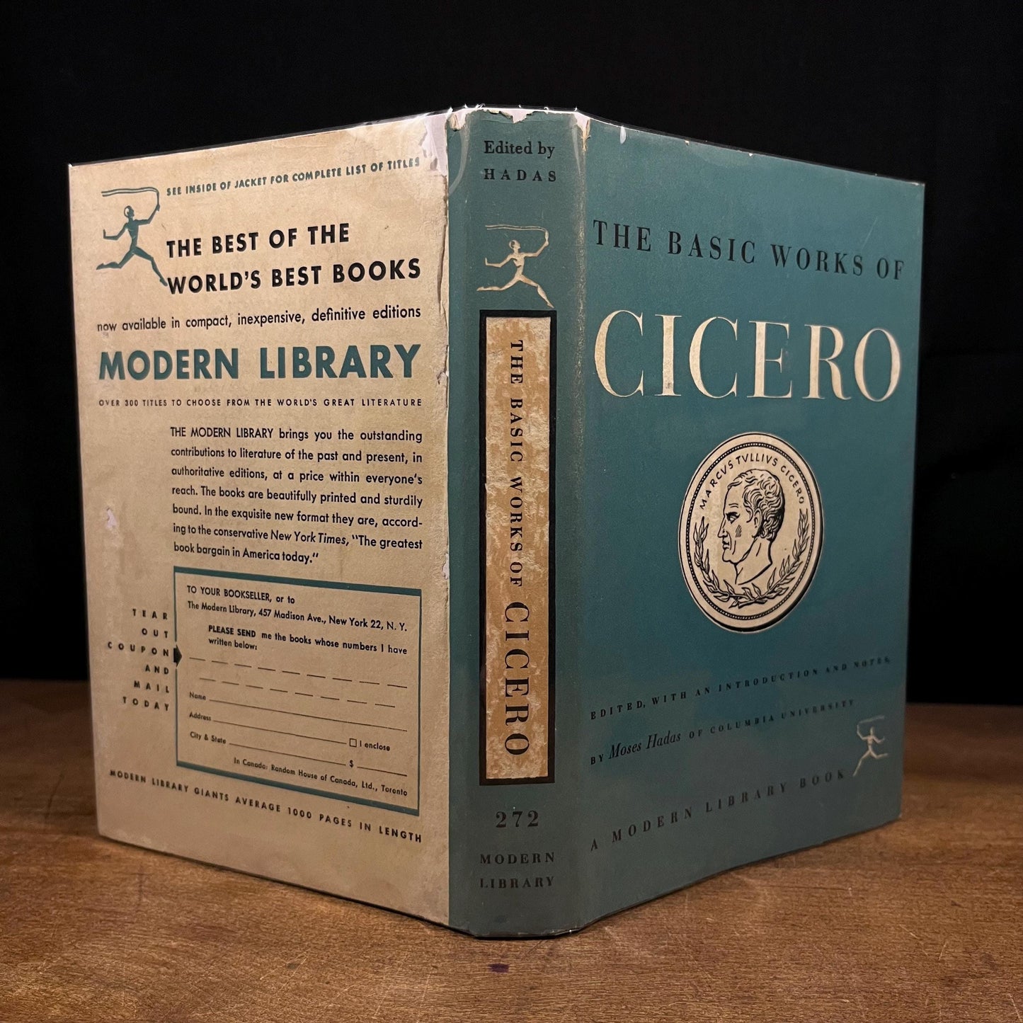 Modern Library - The Basic Works of Cicero by Moses Hadas (1951) Vintage Hardcover Book