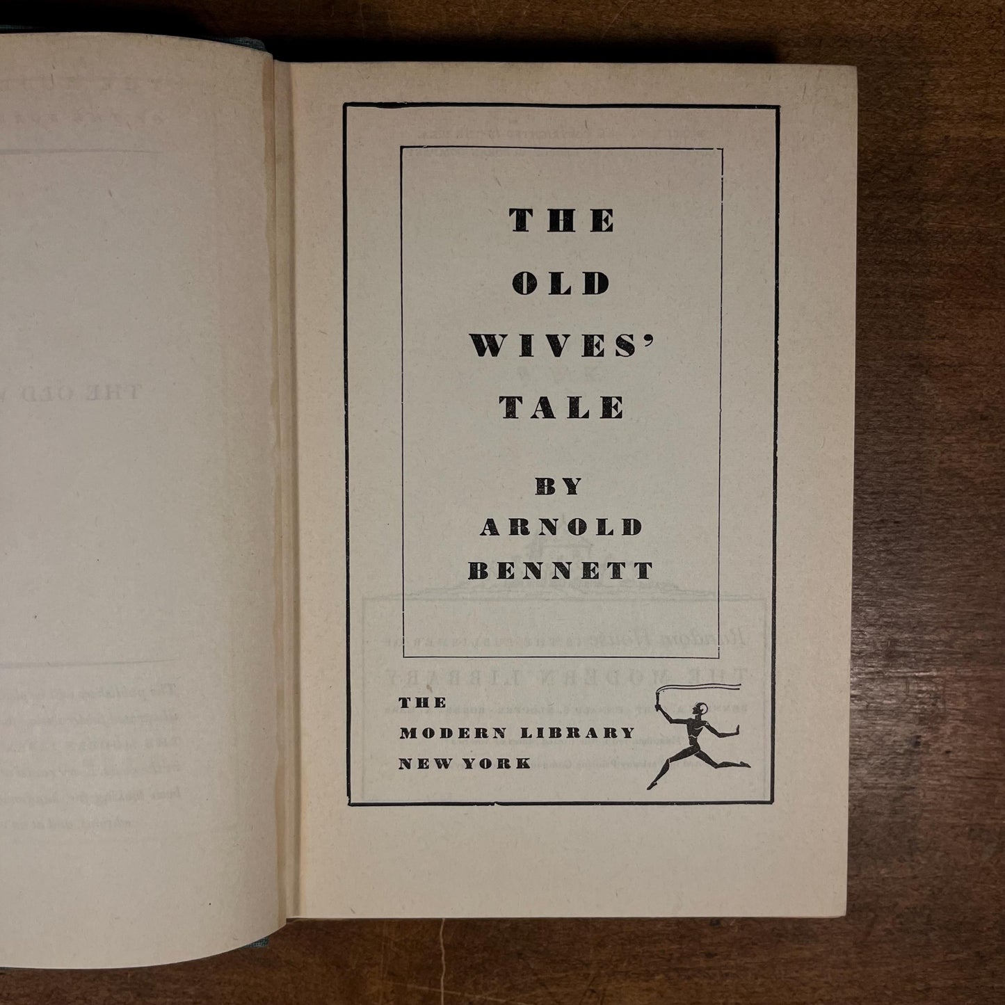 Modern Library - The Old Wives’ Tale by Arnold Bennett (1940) Vintage Hardcover Book