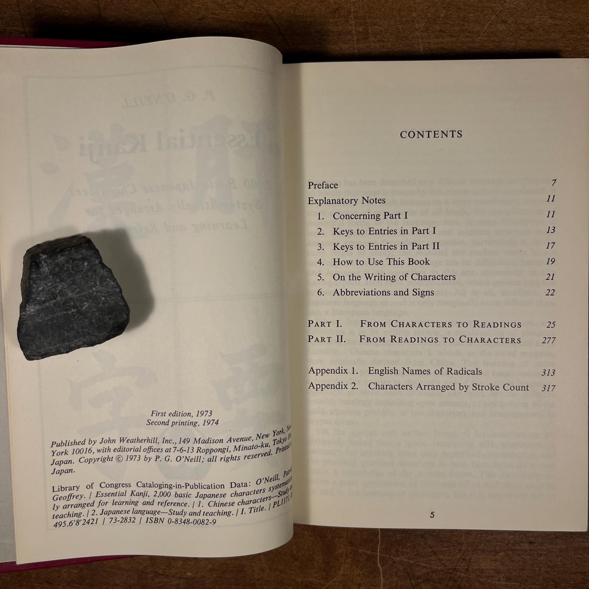 Essential Kanji: 2,000 Basic Japanese Characters Systematically Arranged for Learning and Reference by P. G. O’Neill (1974) Hardcover Book