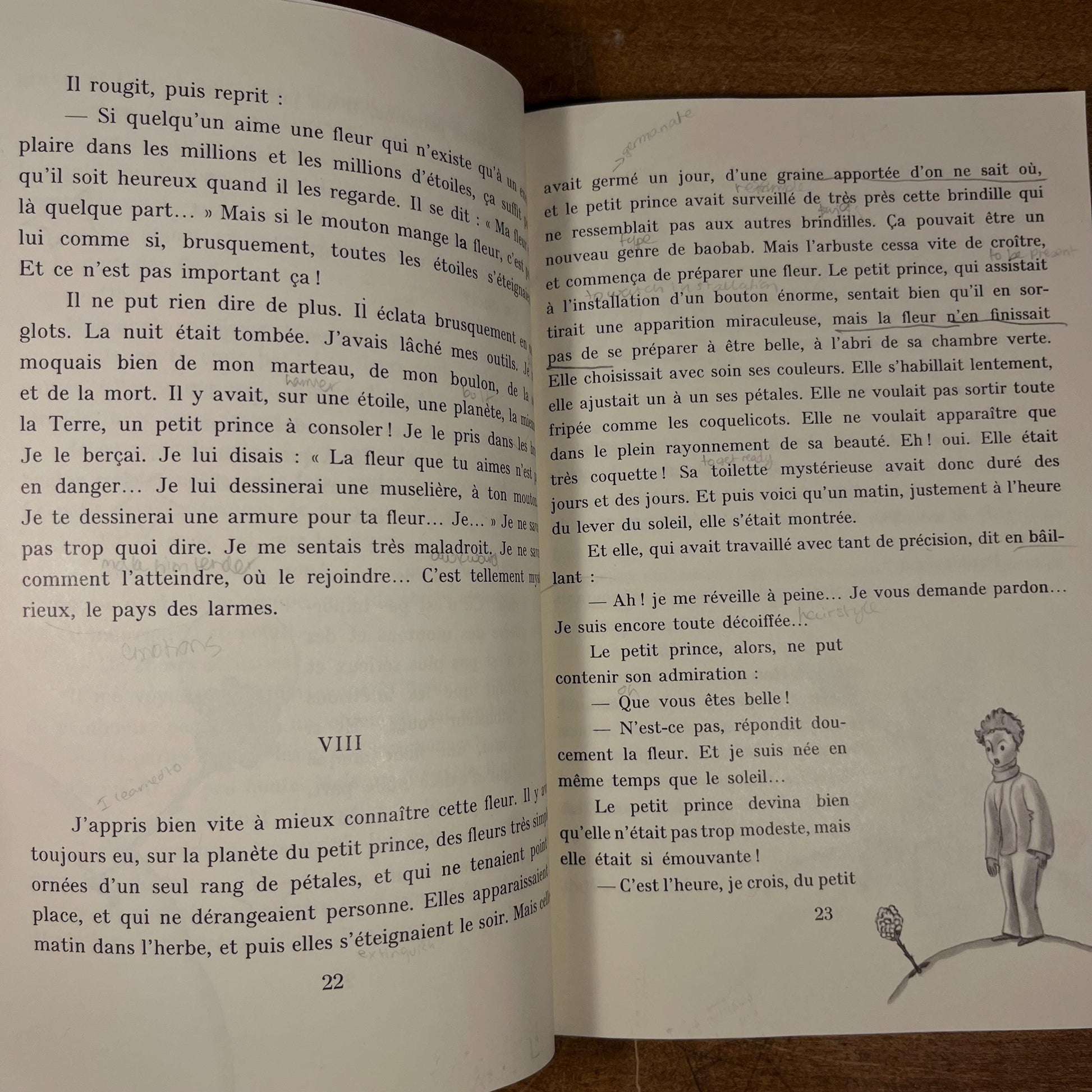 Le Petit Prince: Avec le dessins de l’auteur by Antoine de Saint-Exupéry (1970) Vintage Paperback Book