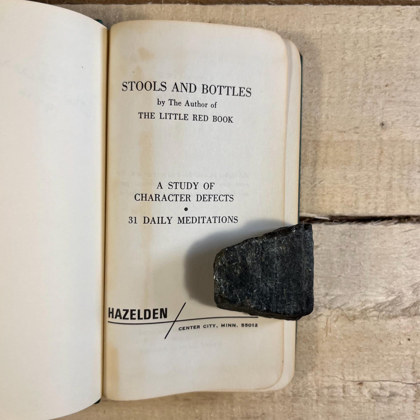 Stools and Bottles by the Author of The Little Red Book: A Study of Character Defects • 31 Daily Meditations (1960s) Vintage Hardcover Book