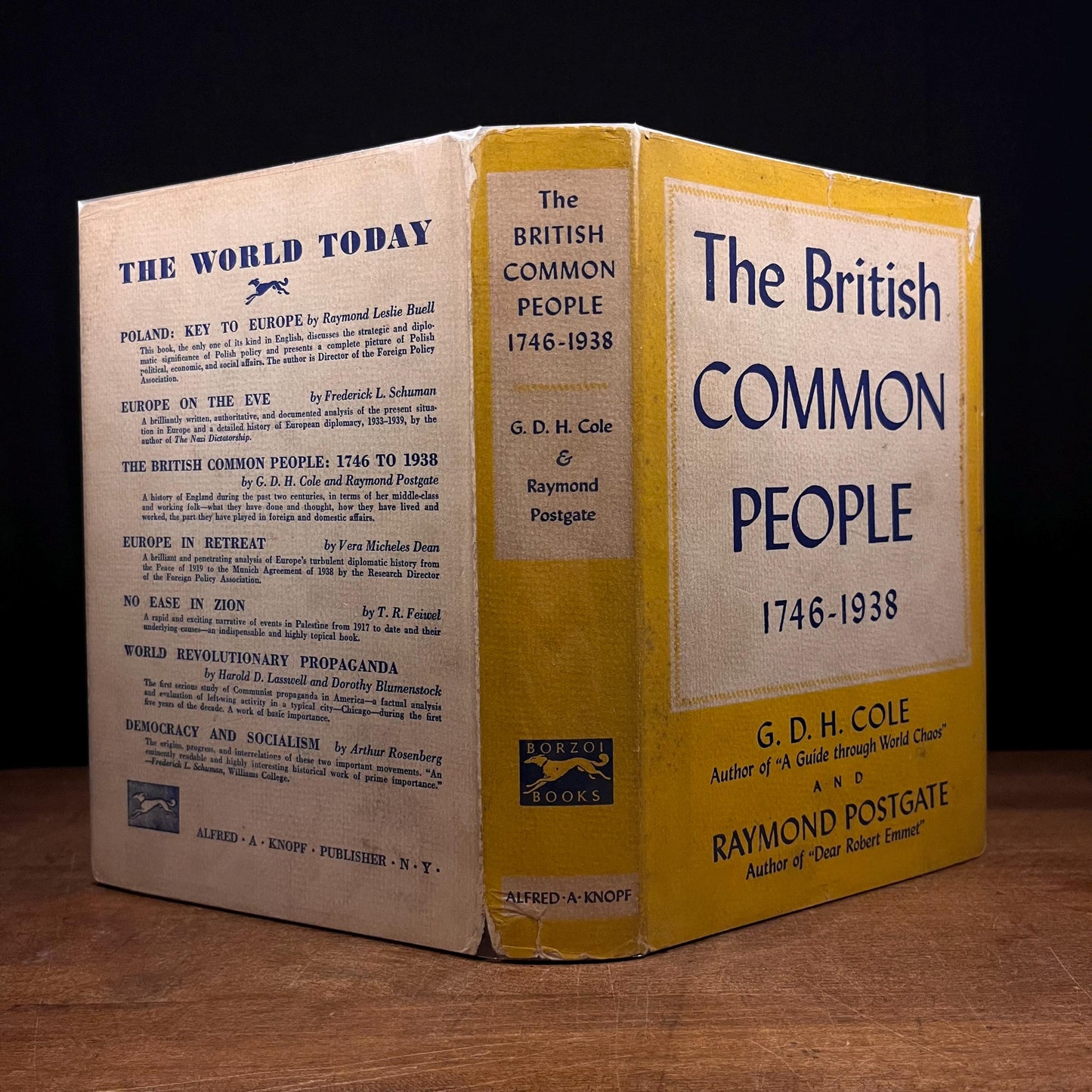 First Printing - The British Common People, 1746-1938 by G. D. H. Cole and Raymond Postgate (1939) Vintage Hardcover Book