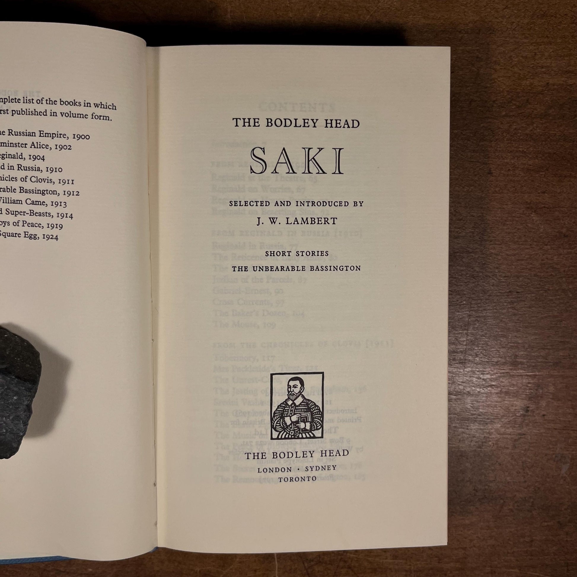 The Bodley Head Saki by J. W. Lambert (1973) Vintage Hardcover Book