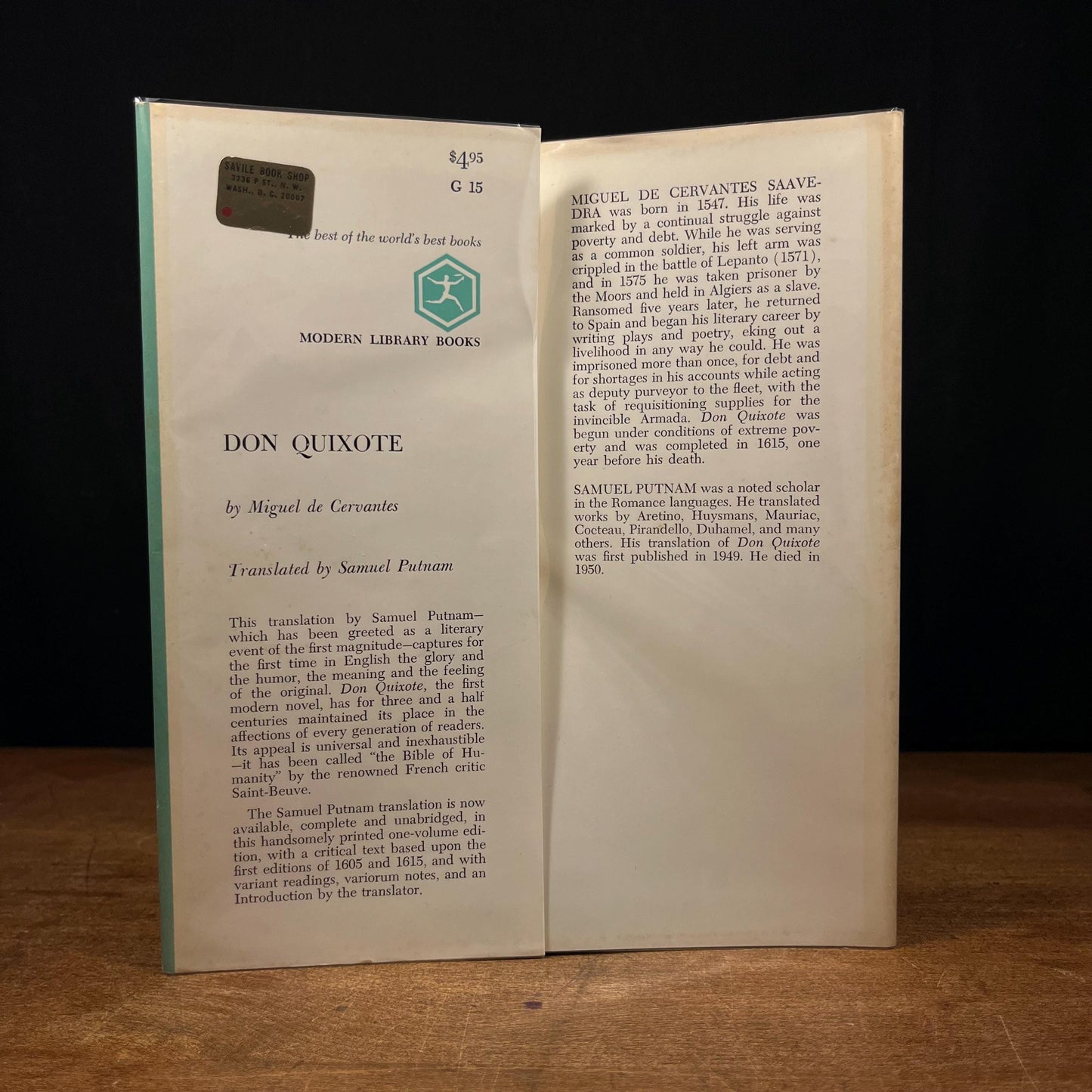 Modern Library - Don Quixote: The Ingenious Gentleman by Miguel de Cervantes (1965) Vintage Hardcover Book