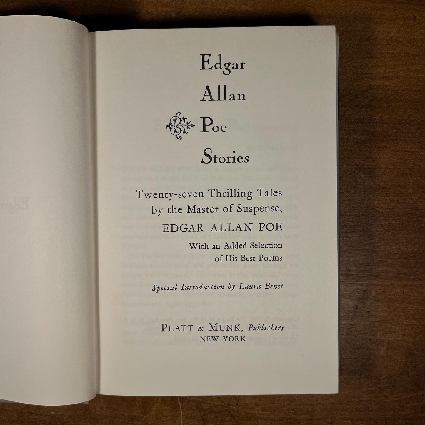 Edgar Allan Poe Stories: Twenty-seven Thrilling Tales by the Master of Suspense, Edgar Allan Poe (1961) Vintage Hardcover Book