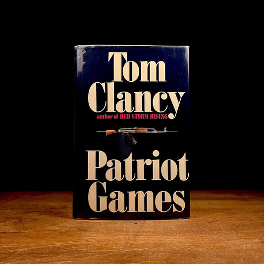 Inscribed First Printing, First State - Patriot Games by Tom Clancy (1987) Vintage Hardcover Book