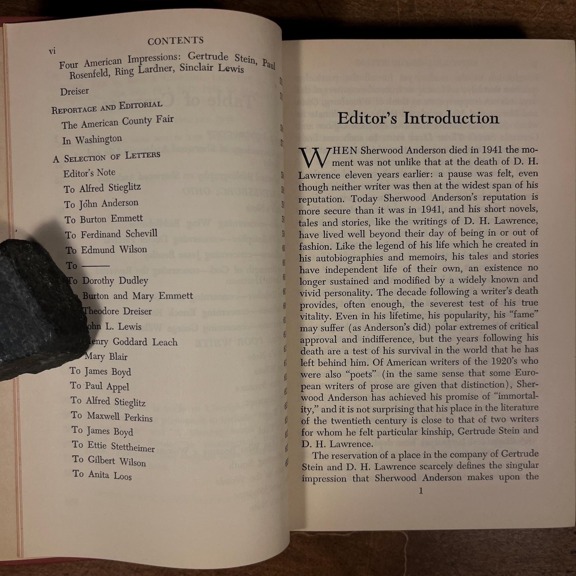 First Printing - The Portable Sherwood Anderson by Horace Gregory (1949) Vintage Hardcover Book