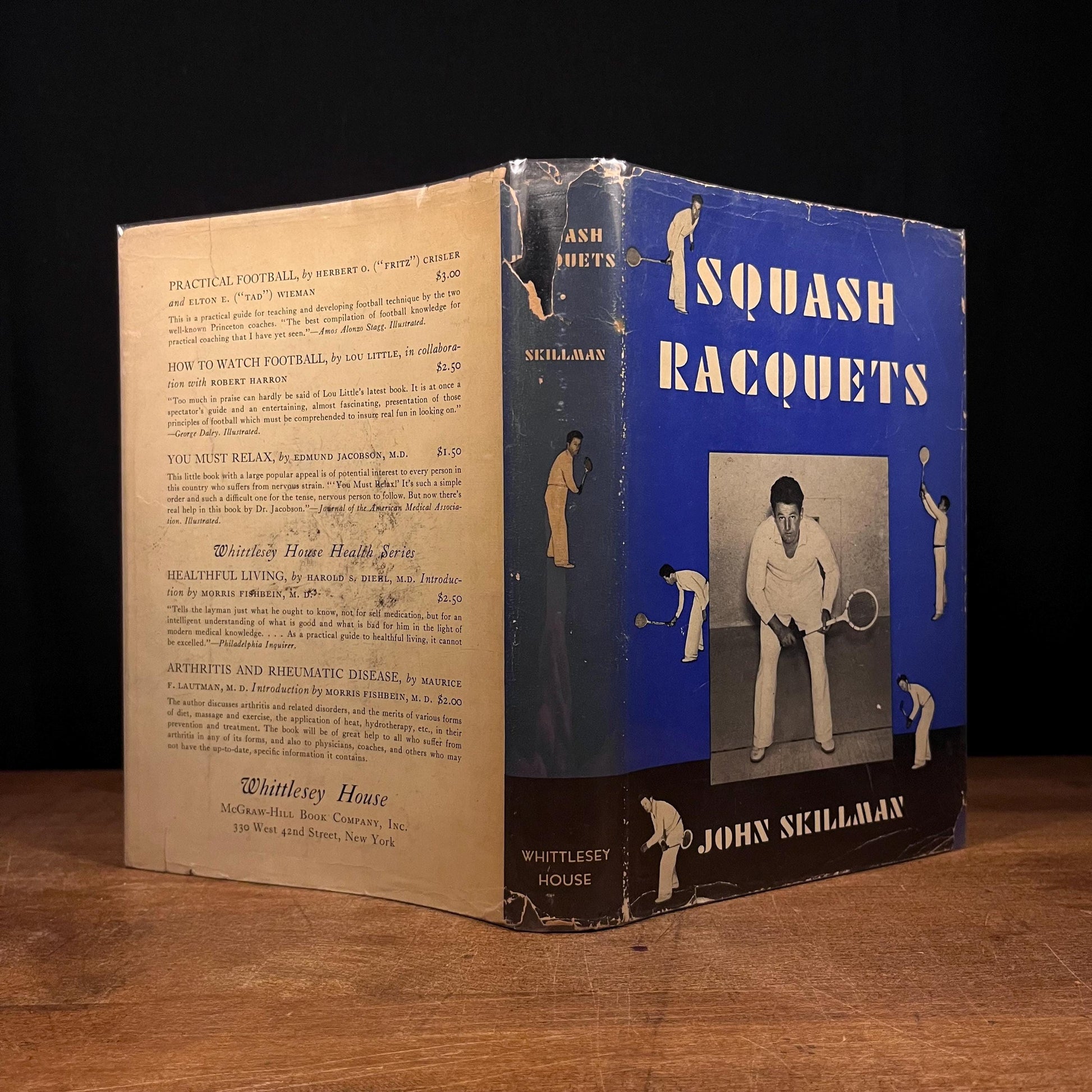 First Printing - Squash Racquets by John Skillman (1937) Vintage Hardcover Book