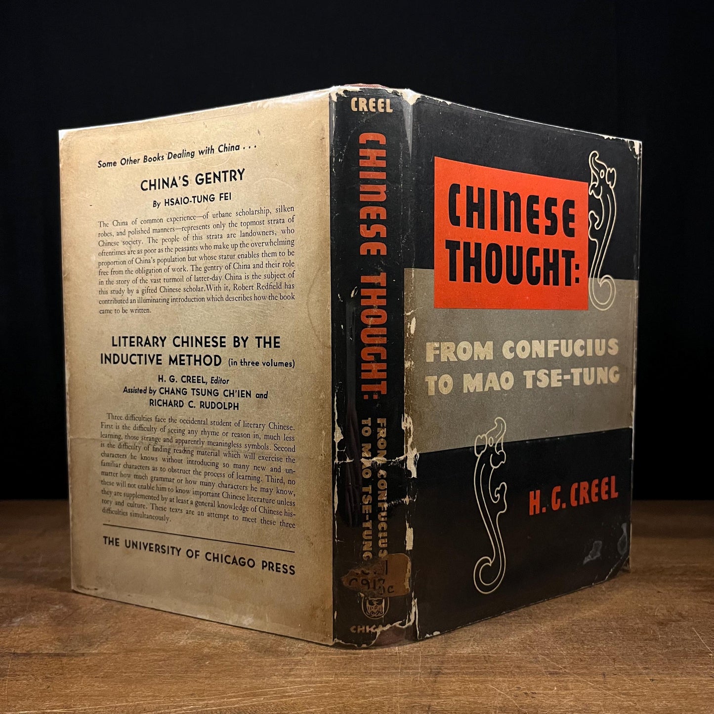 First Printing - Chinese Thought: From Confucius to Mao Tse-Tung by H. G. Creel (1953) Vintage Hardcover Book