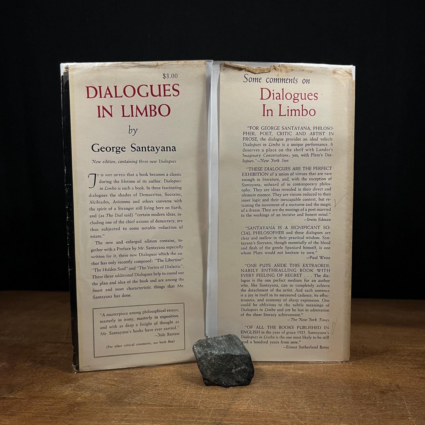 Dialogues in Limbo: With Three New Dialogues by George Santayana (1948) Vintage Hardcover Book