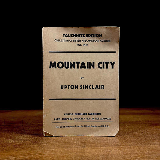 Mountain City by Upton Sinclair (1932) Vintage Paperback Book