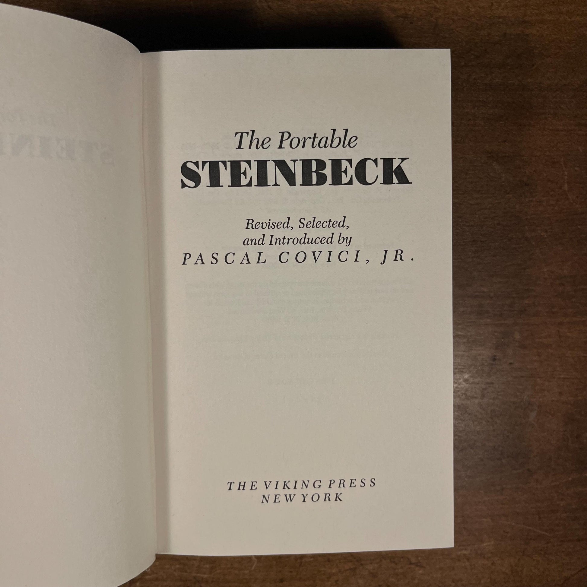 The Portable Steinbeck by Pascal Covici (1980) Vintage Hardcover Book