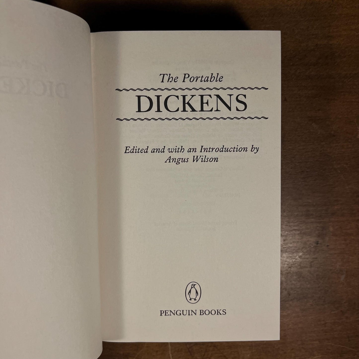 First Printing - The Portable Dickens by Angus Wilson (1983) Vintage Hardcover Book