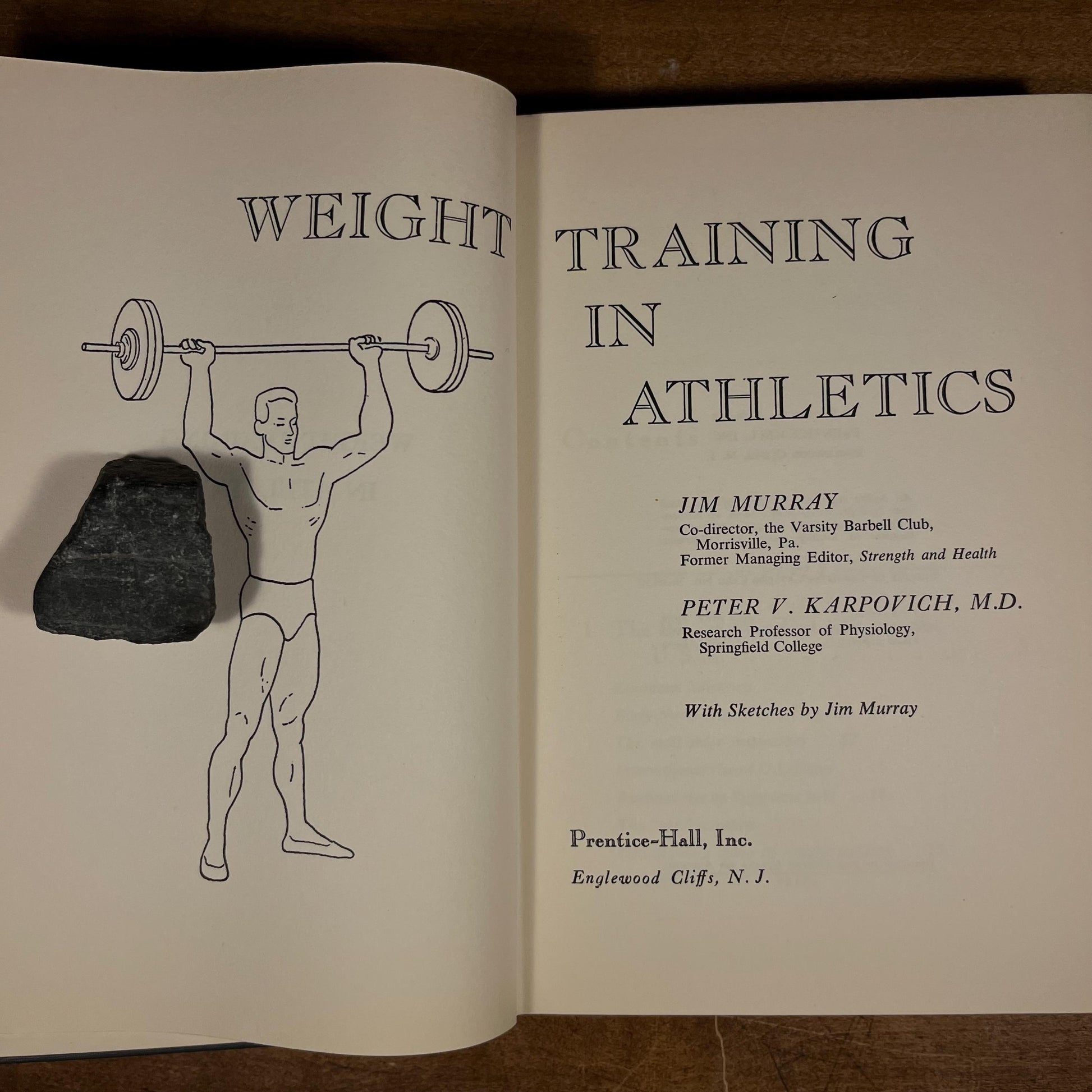 Third Printing - Weight Training in Athletics by James A. Murray and Peter Karpovoch (1959) Vintage Hardcover Book