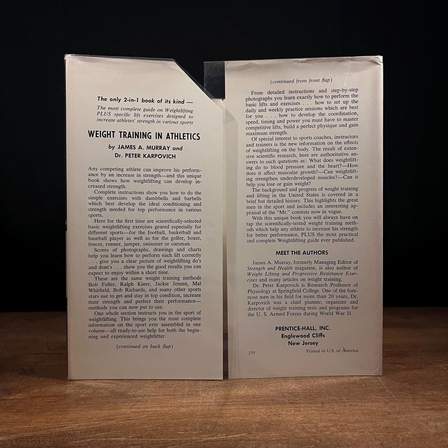 Third Printing - Weight Training in Athletics by James A. Murray and Peter Karpovoch (1959) Vintage Hardcover Book