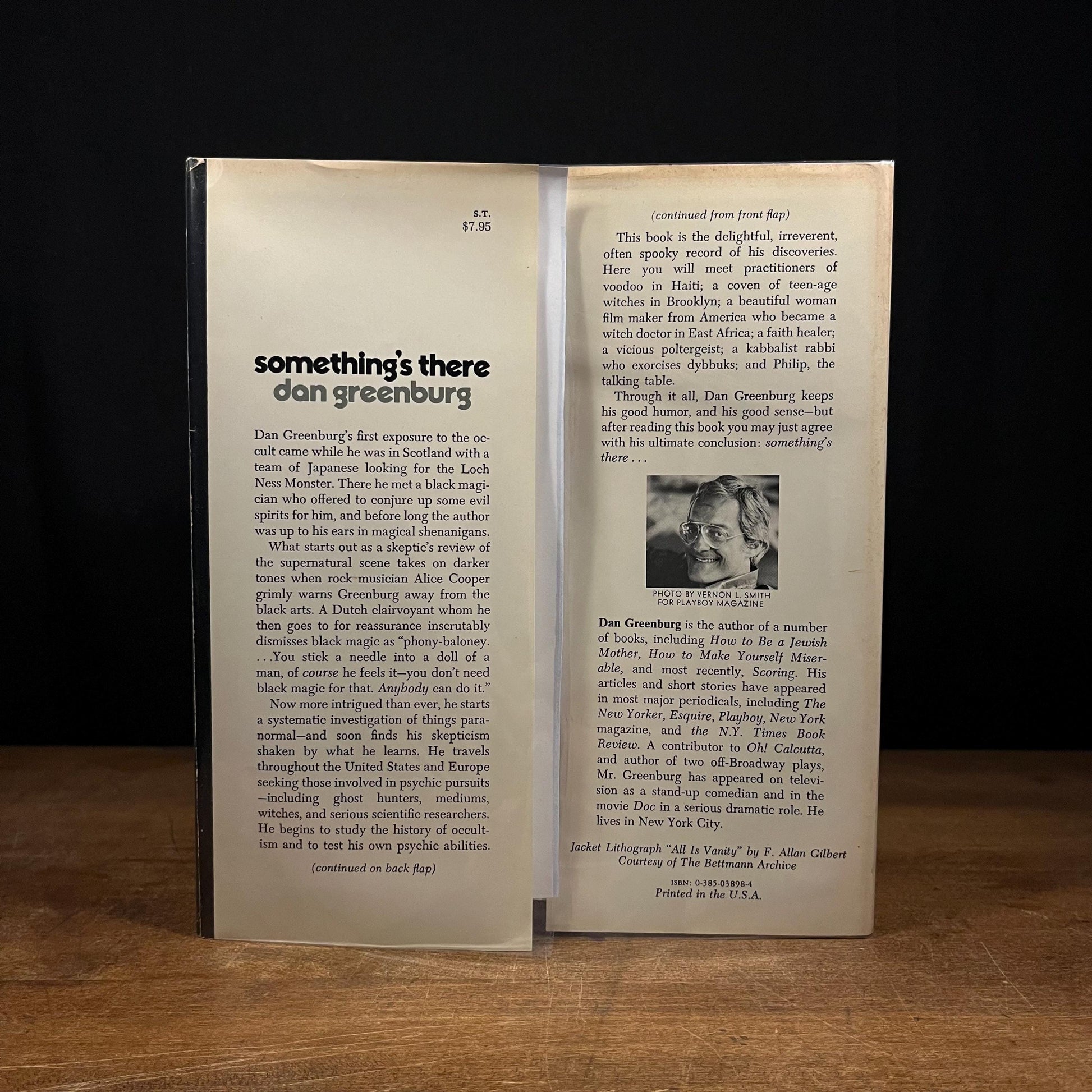 First Printing - Something’s There: My Adventures in the Occult by Dan Greenberg (1976) Vintage Hardcover Book