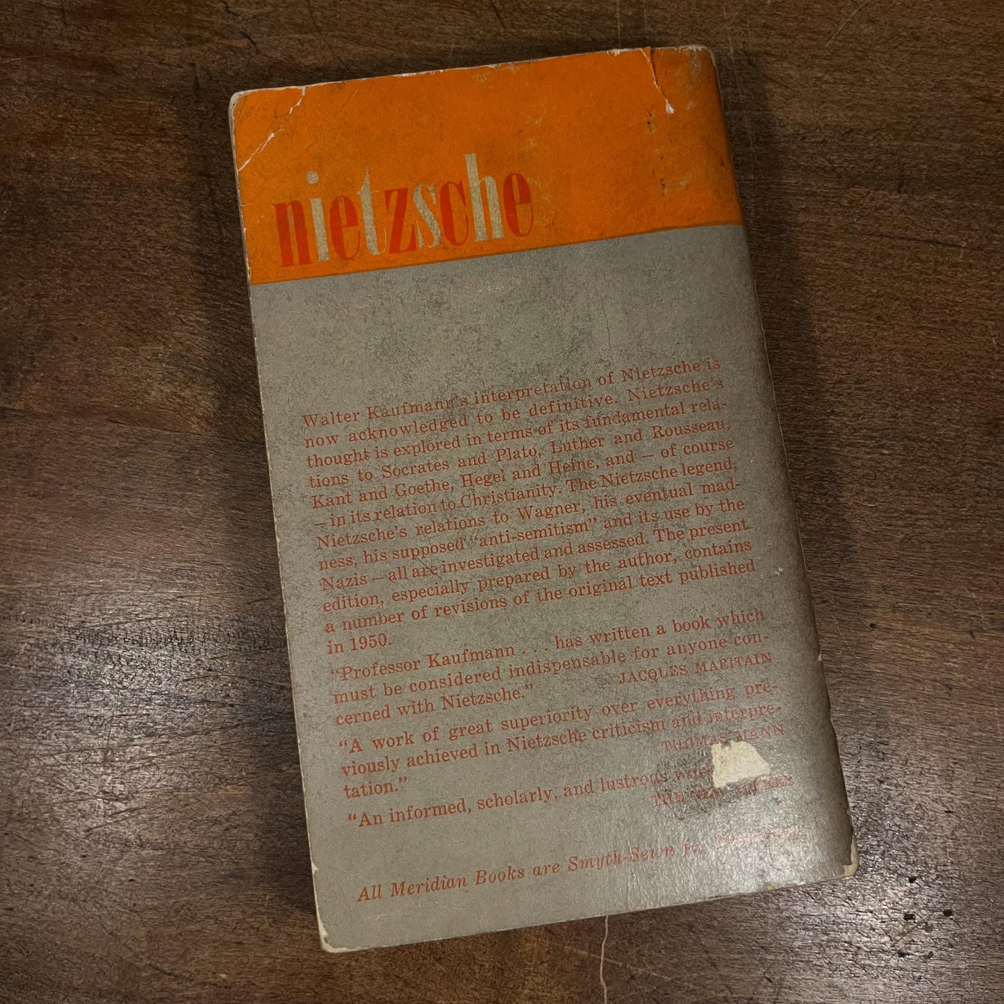 First Meridian Printing - Nietzsche: Philosopher, Psychologist, Antichrist by Walter Kaufmann (1956) Vintage Hardcover Book
