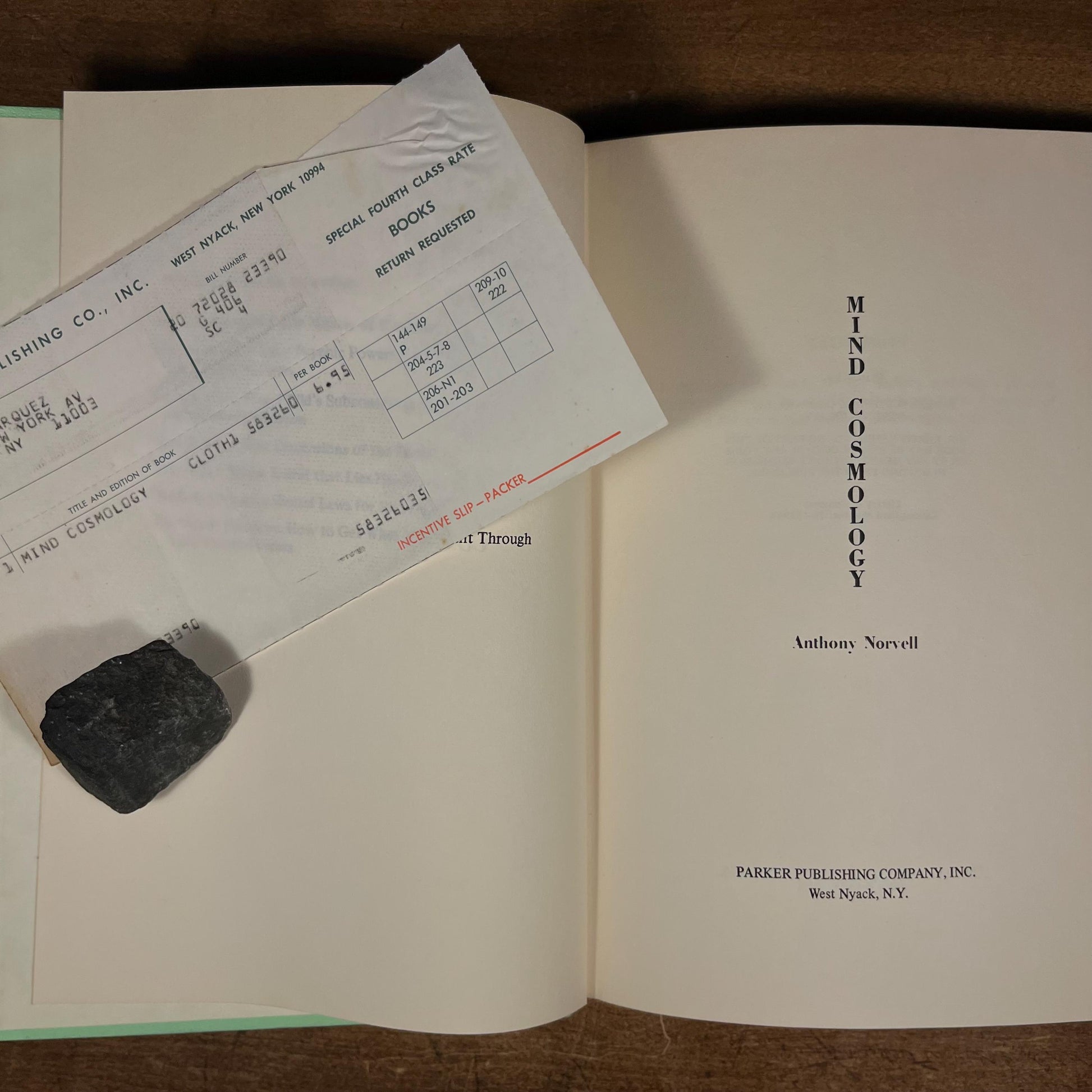 Mind Cosmology by Anthony Norvell (1971) Vintage Hardcover Book