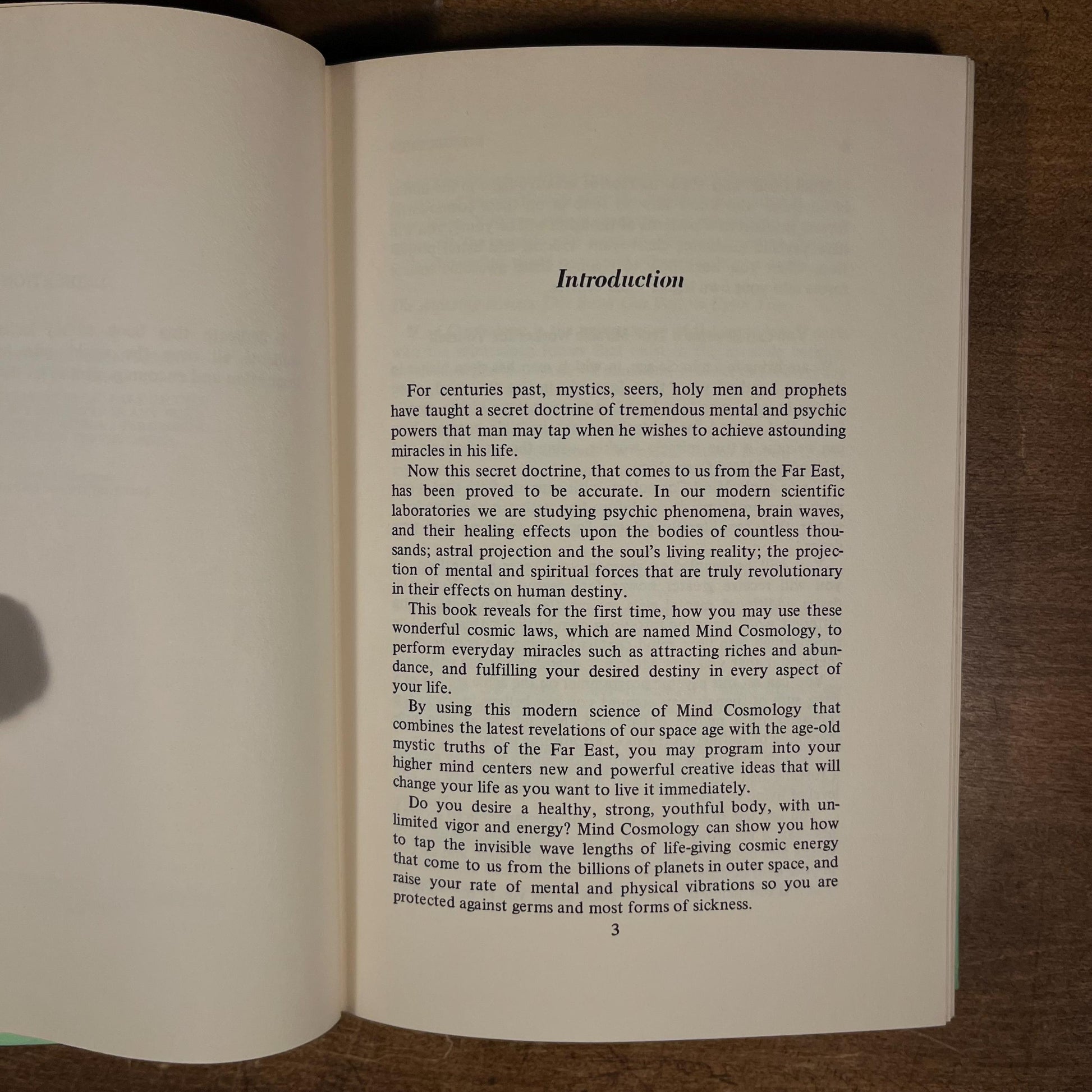 Mind Cosmology by Anthony Norvell (1971) Vintage Hardcover Book