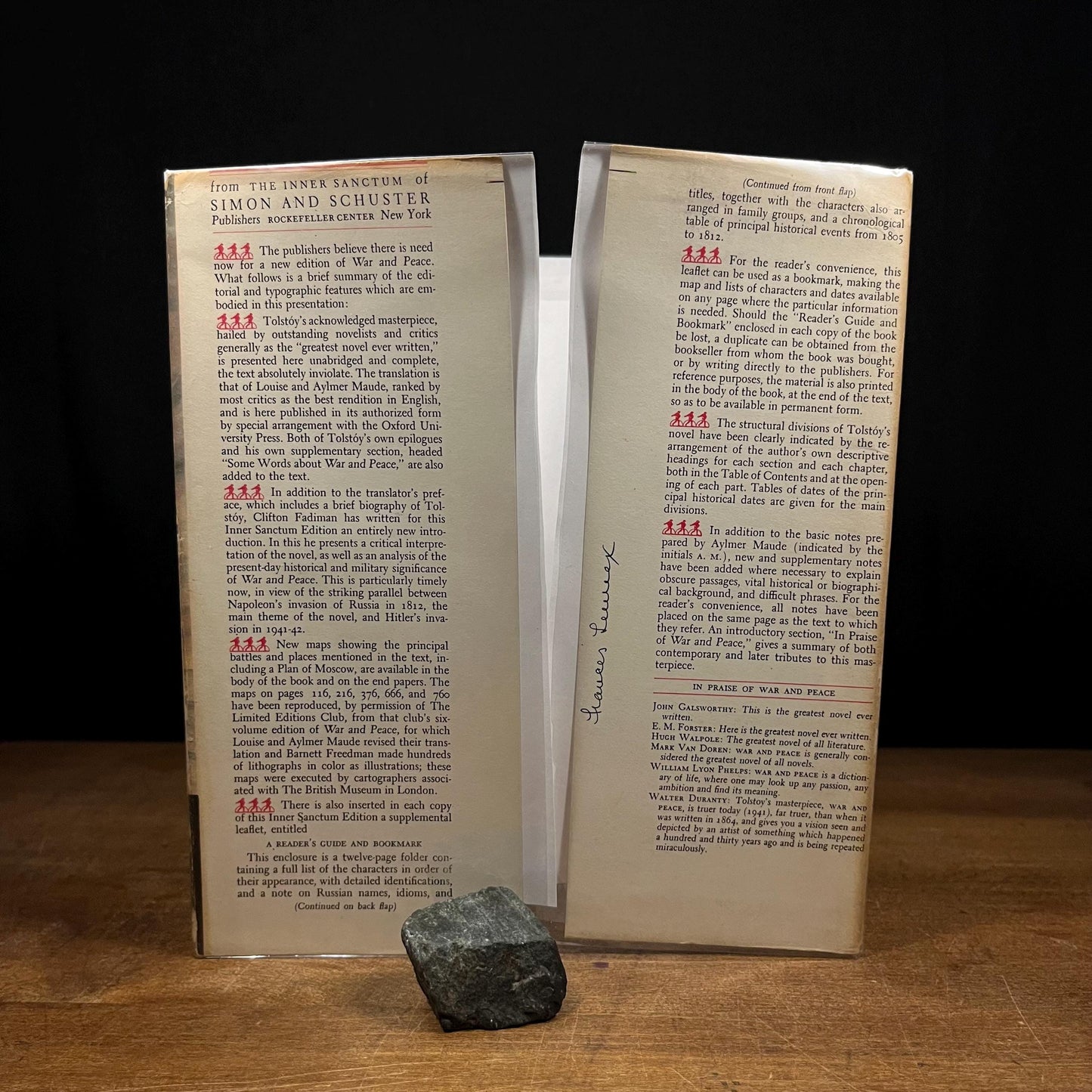 War and Peace by Leo Tolstoy (1958) Vintage Hardcover Book
