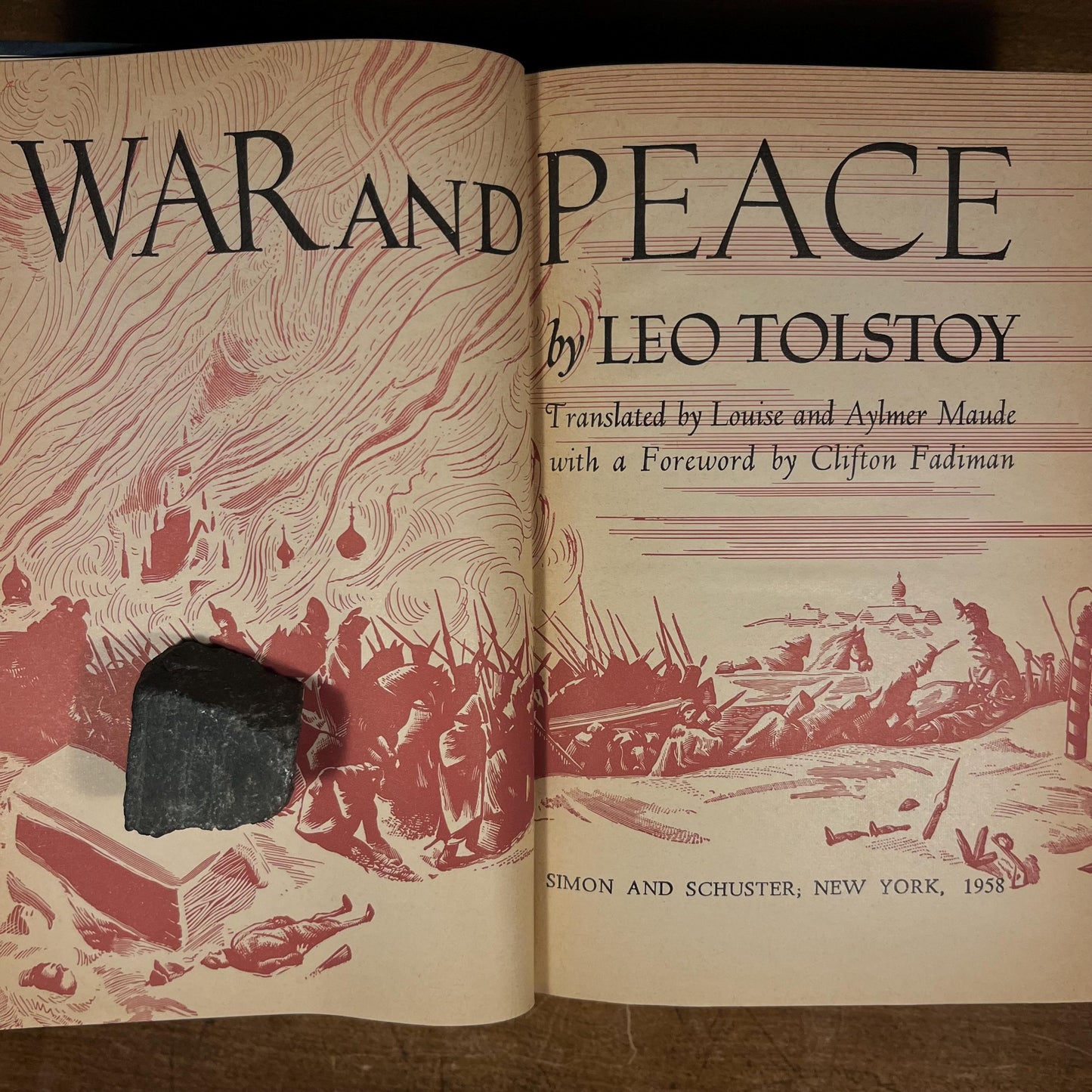 War and Peace by Leo Tolstoy (1958) Vintage Hardcover Book