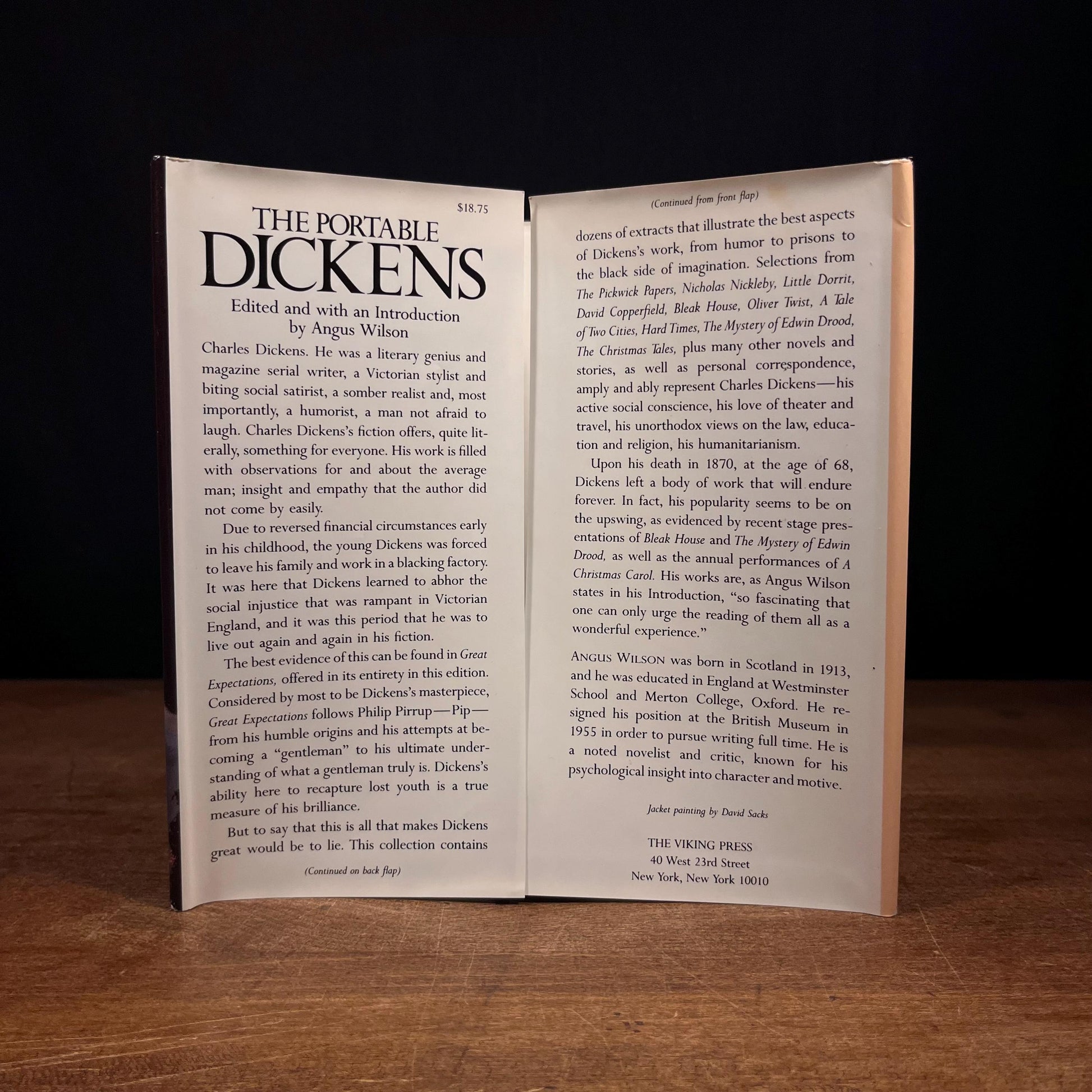 First Printing - The Portable Dickens by Angus Wilson (1983) Vintage Hardcover Book