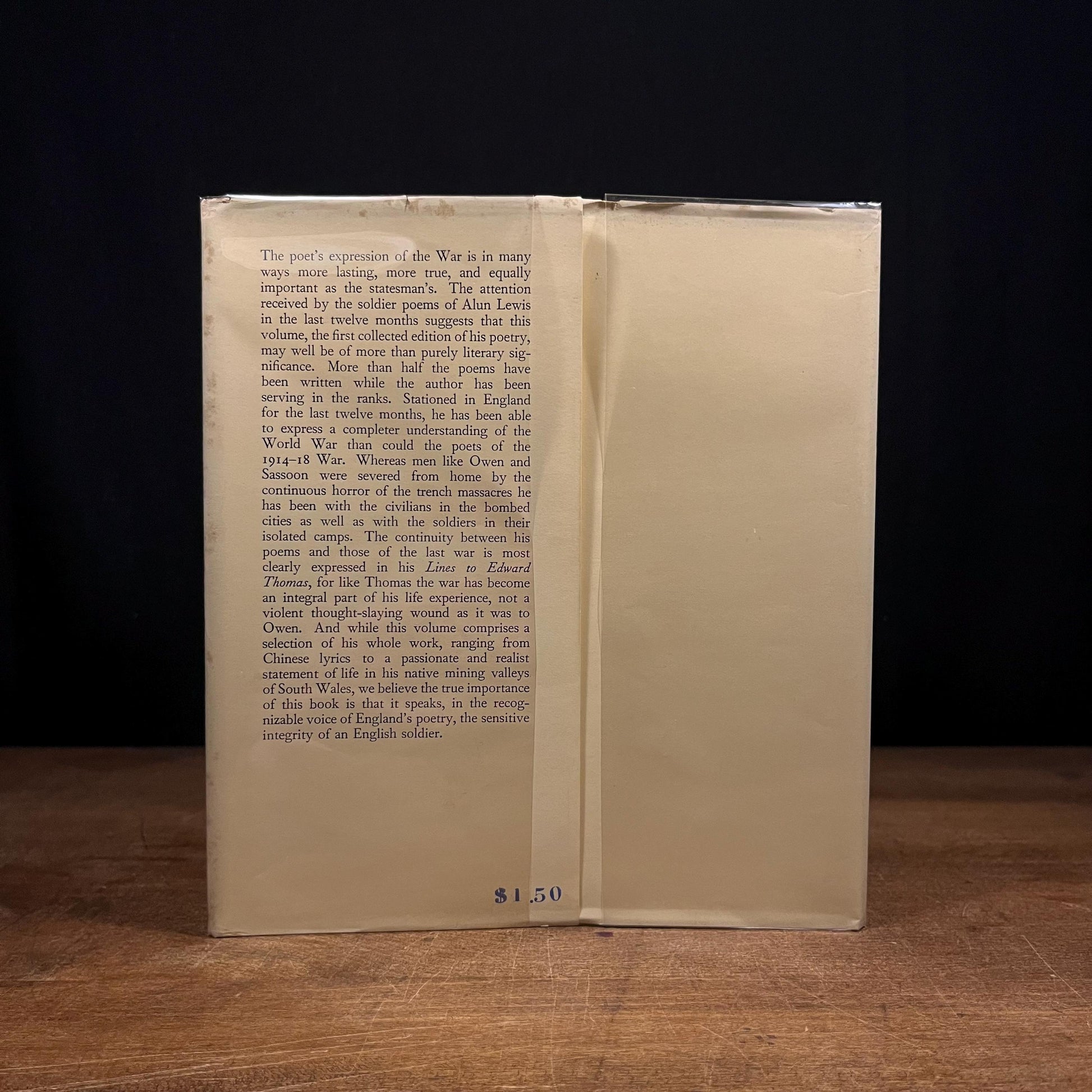 First American Printing - Raiders’ Dawn and Other Poems / Alun Lewis (1942) Vintage Hardcover Book