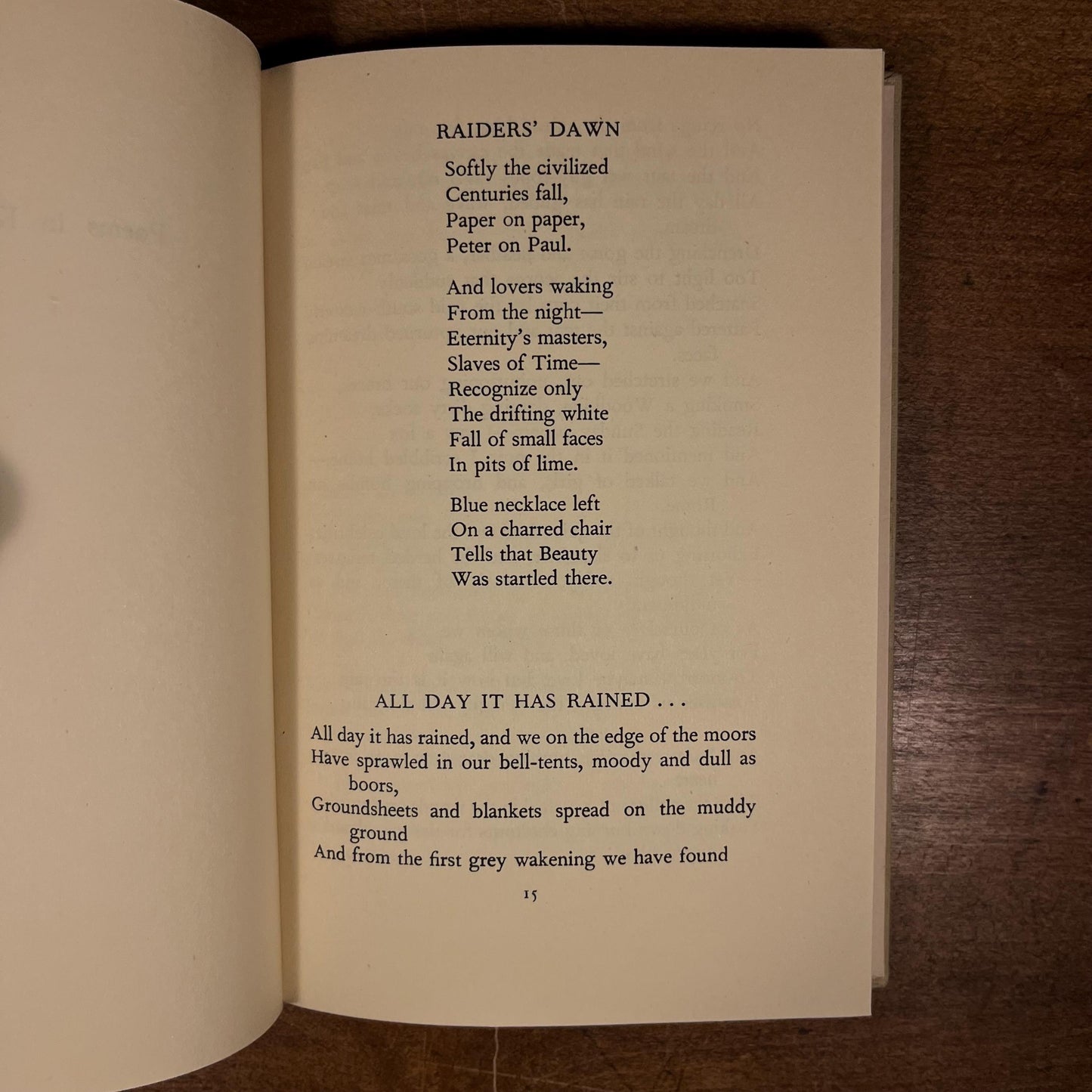First American Printing - Raiders’ Dawn and Other Poems / Alun Lewis (1942) Vintage Hardcover Book