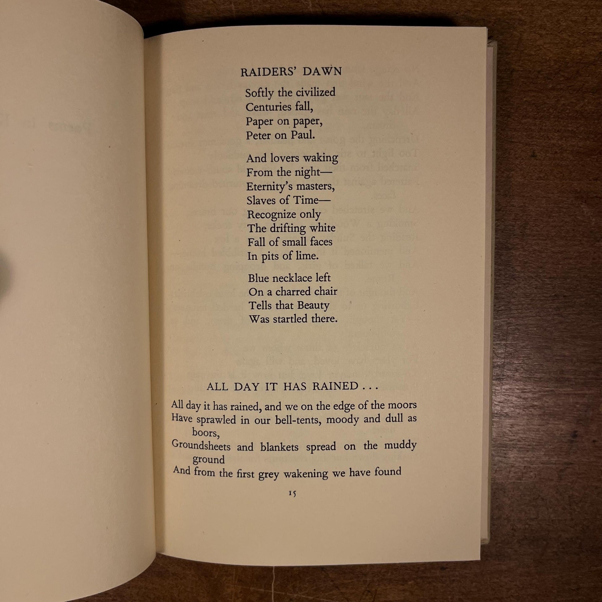 First American Printing - Raiders’ Dawn and Other Poems / Alun Lewis (1942) Vintage Hardcover Book