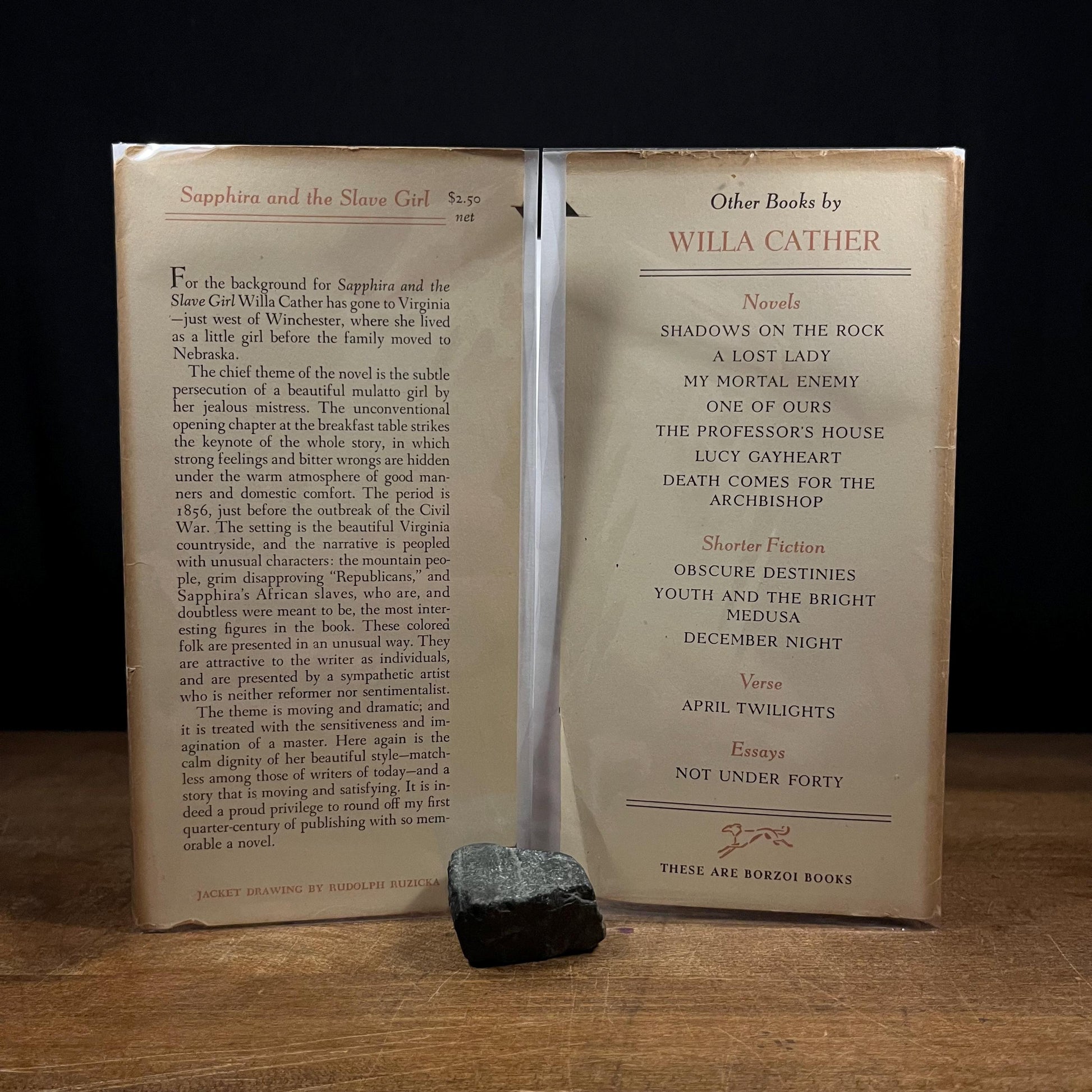 First Printing - Sapphira and the Slave Girl by Willa Cather (1940) Vintage Hardcover Book