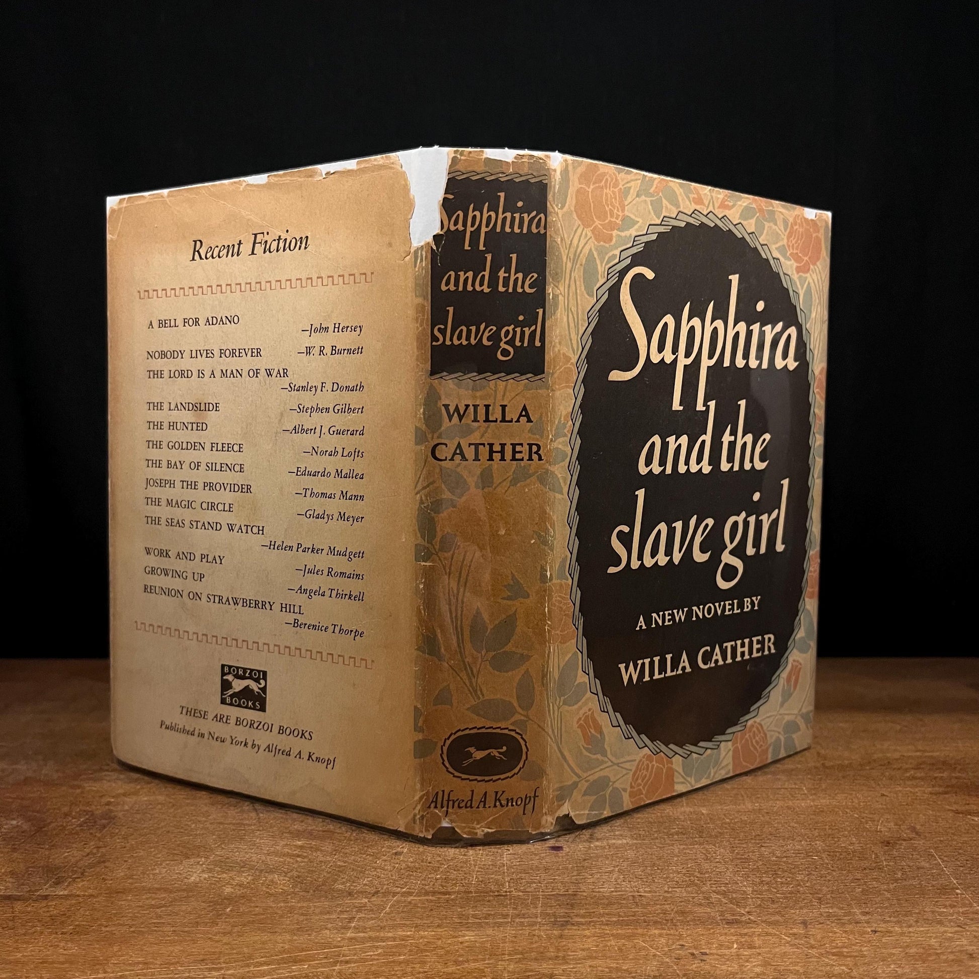 First Printing - Sapphira and the Slave Girl by Willa Cather (1940) Vintage Hardcover Book