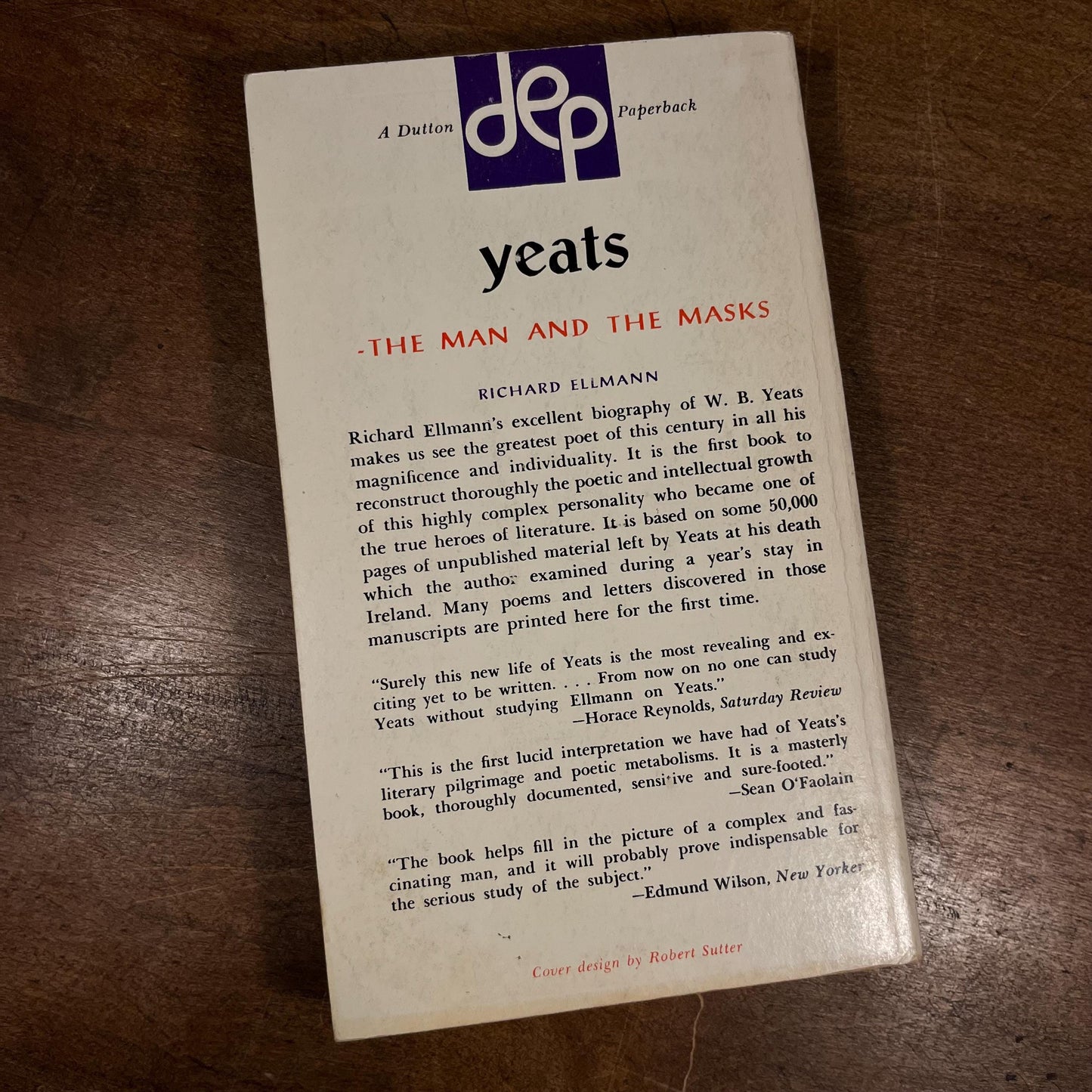 Yeats: The Man and the Masks by Richard Ellmann (1948) Vintage Paperback Book