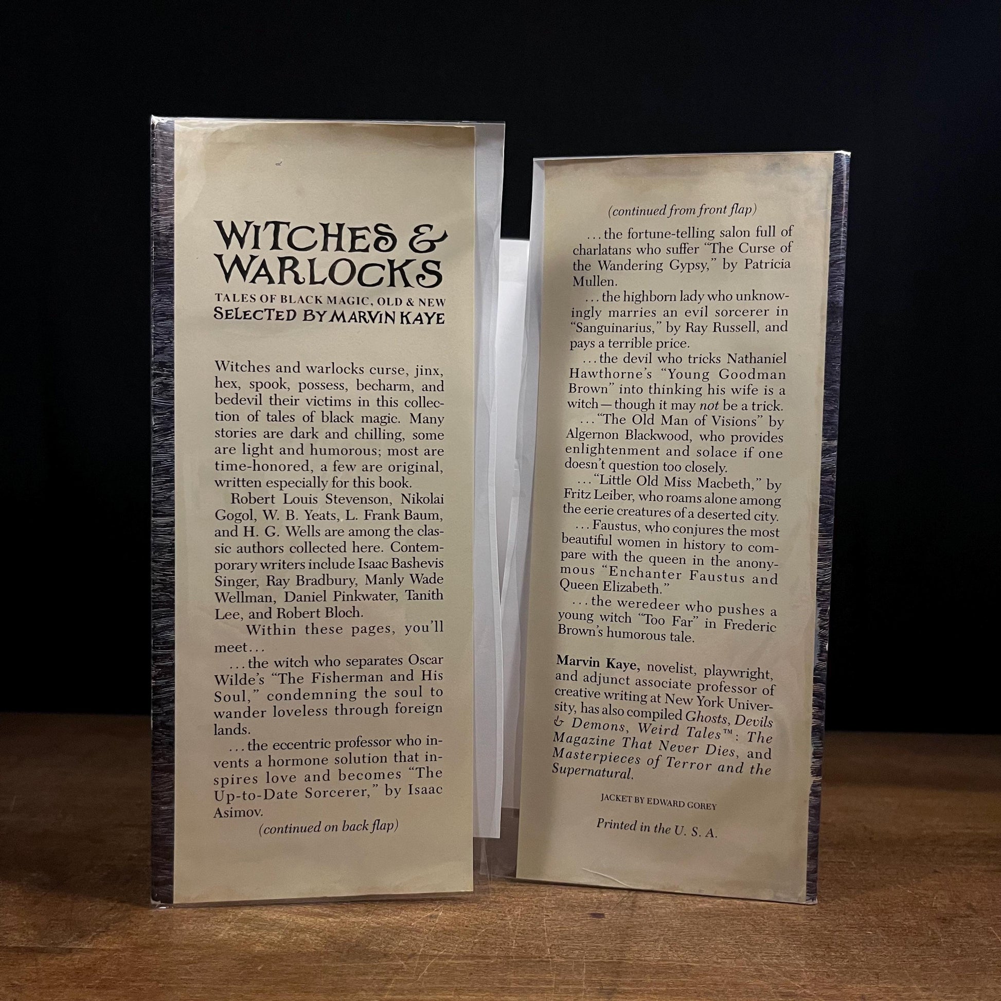 Witches & Warlocks: Tales of Black Magic, Old and New / Marvin Kaye (1989) Vintage Hardcover Book