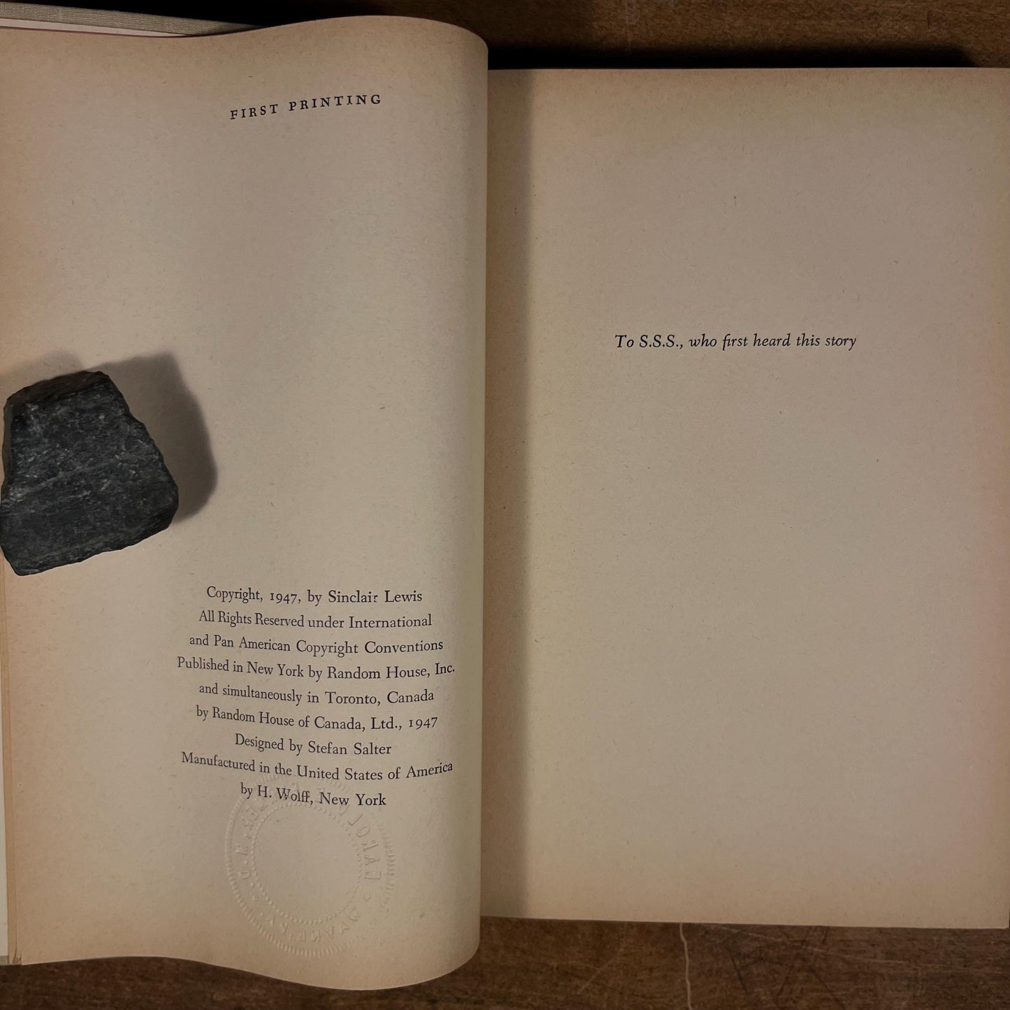 First Printing - Kingsblood Royal by Sinclair Lewis (1947) Vintage Hardcover Book