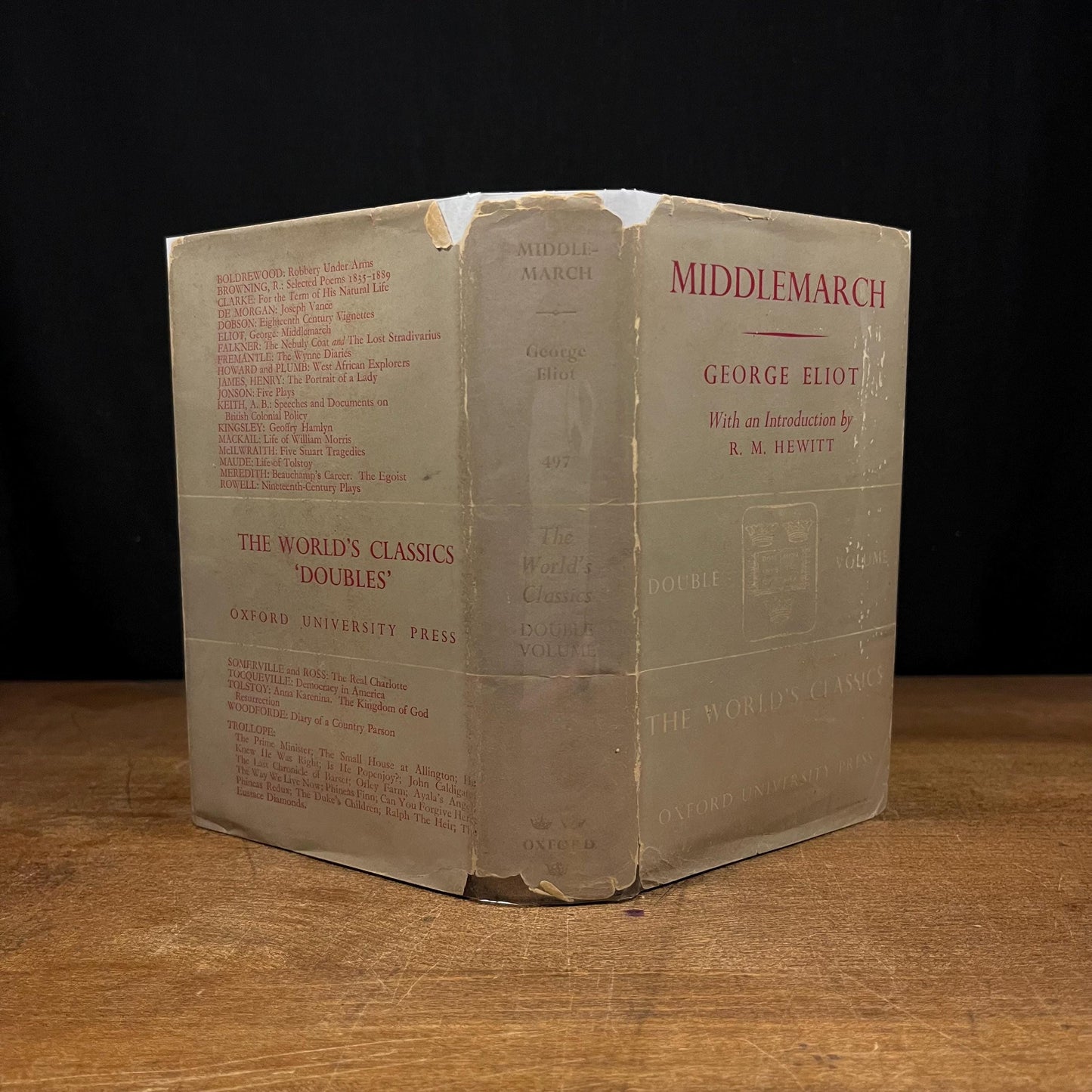 Middlemarch: A Study in Provincial Life by George Eliot (1956) Vintage Hardcover Book