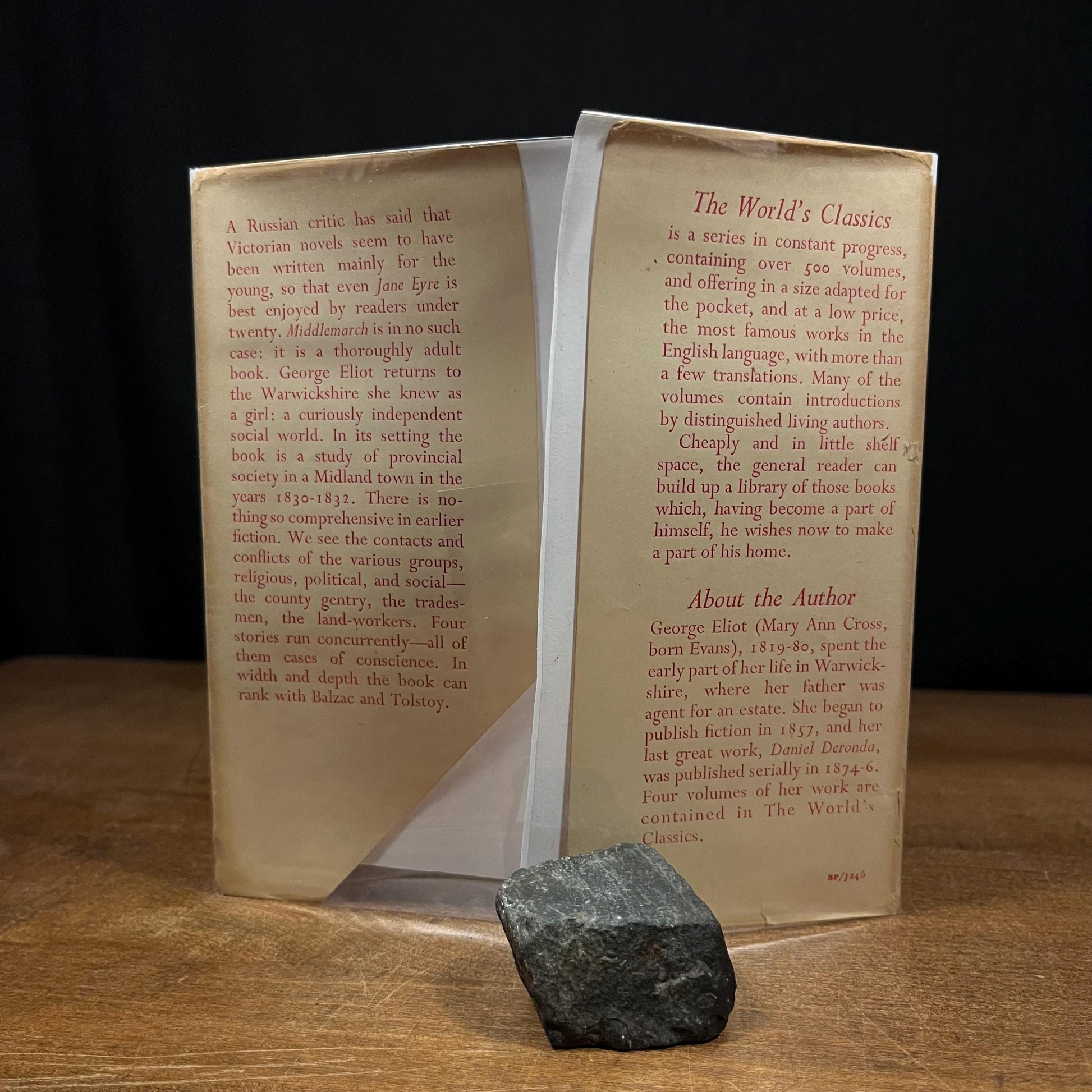 Middlemarch: A Study in Provincial Life by George Eliot (1956) Vintage Hardcover Book