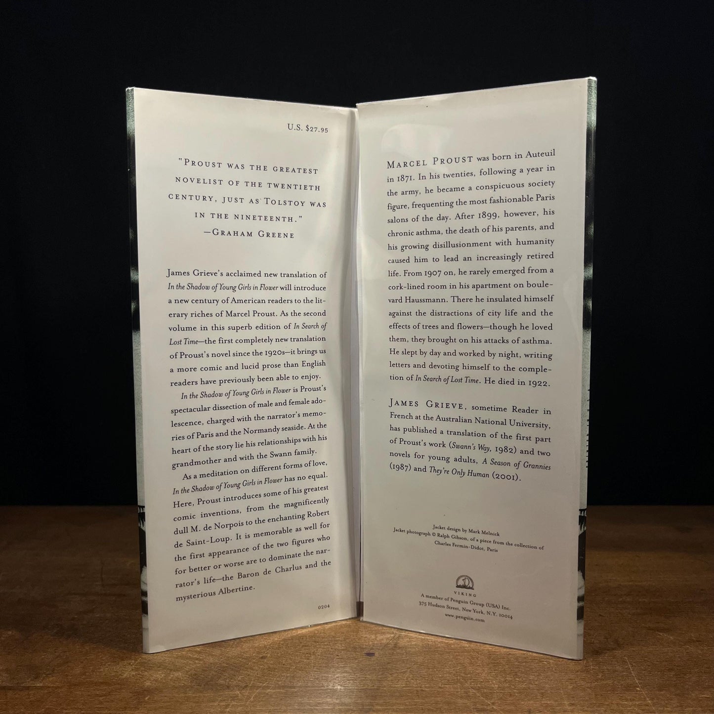 First American Printing - In the Shadow of Young Girls in Flower / Marcel Proust ; Translated by James Grieve (2004) Vintage Hardcover Book