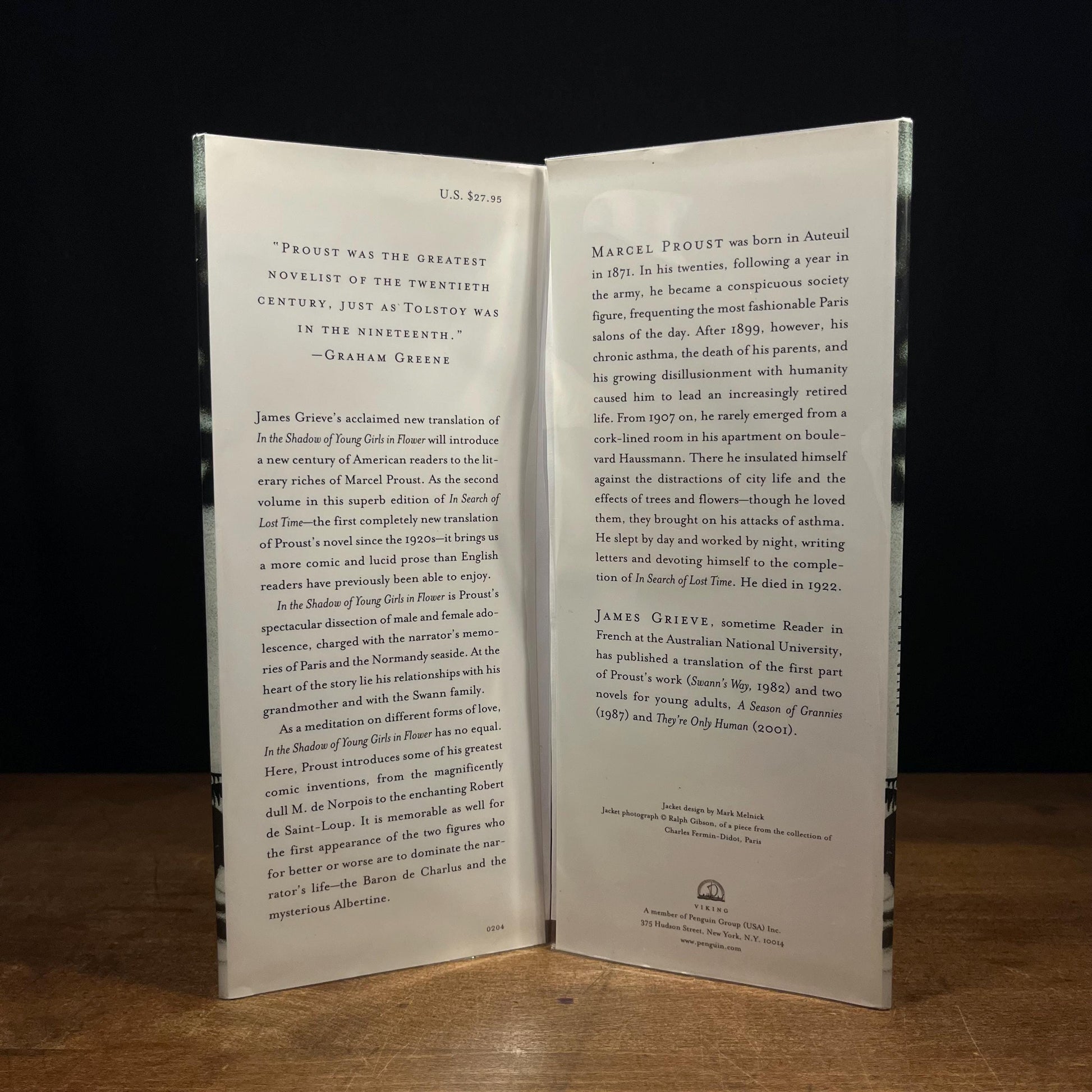 First American Printing - In the Shadow of Young Girls in Flower / Marcel Proust ; Translated by James Grieve (2004) Vintage Hardcover Book