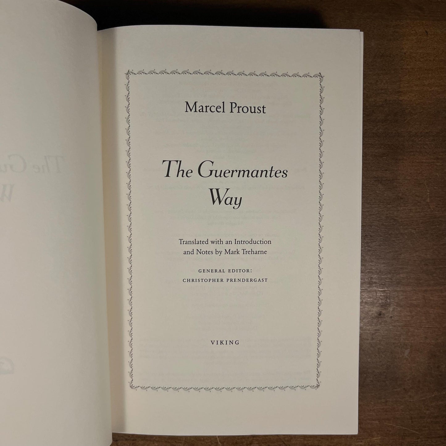 First American Printing - The Guermantes Way / Marcel Proust; Translated with an Introduction by Mark Treharne (2004) Vintage Hardcover Book