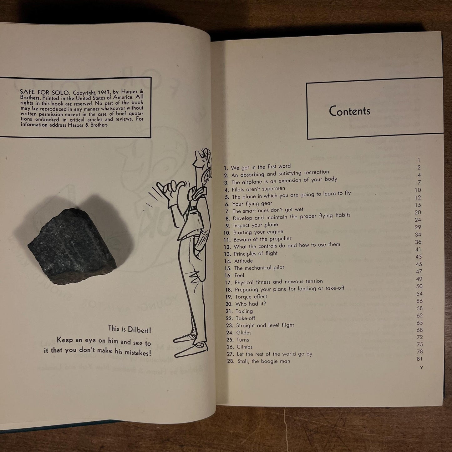 Early Printing - Safe for Solo: What Every Young Aviator Should Know / Frederick M. Reeder and Robert Osborn (1947) Vintage Hardcover Book