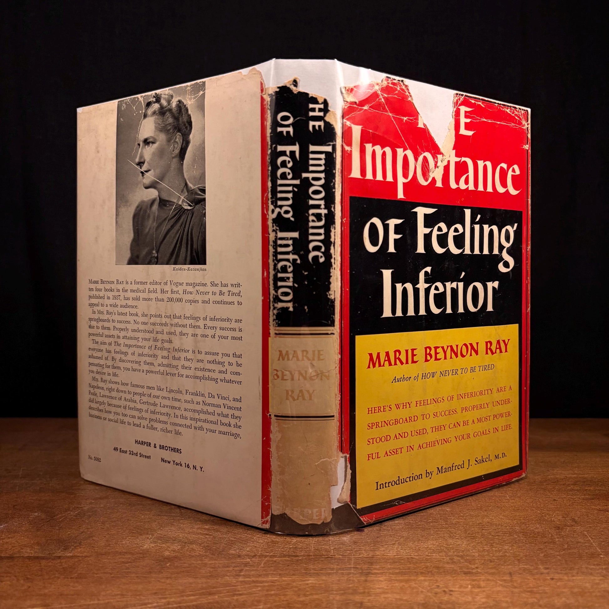 Early Printing - The Importance of Feeling Inferior / Marie Beynon Ray (1957) Vintage Hardcover Book