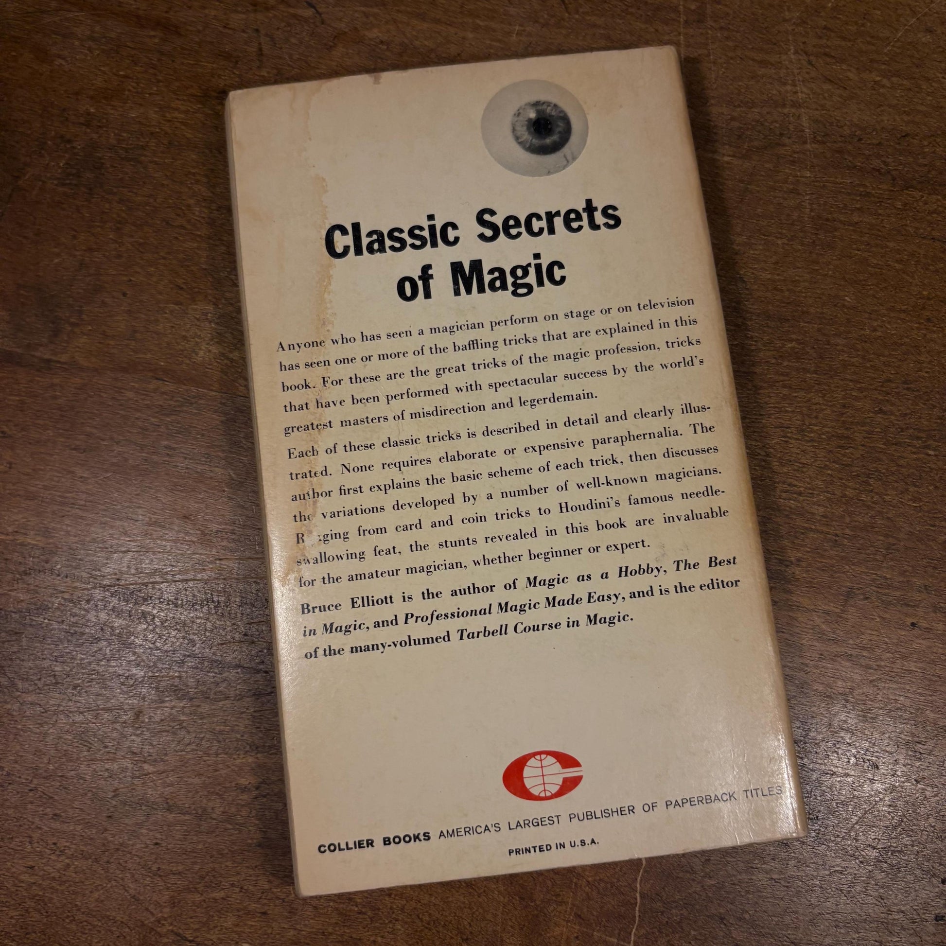 Classic Secrets of Magic / Bruce Elliott (1962) Vintage Paperback Book