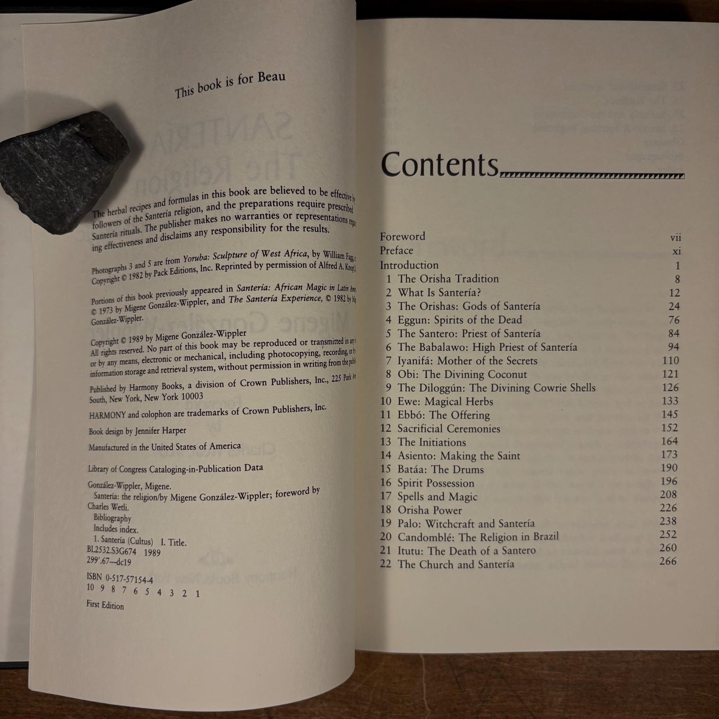 First Printing - Santería: The Religion / Migene González-Wippler (1989) Vintage Hardcover Book