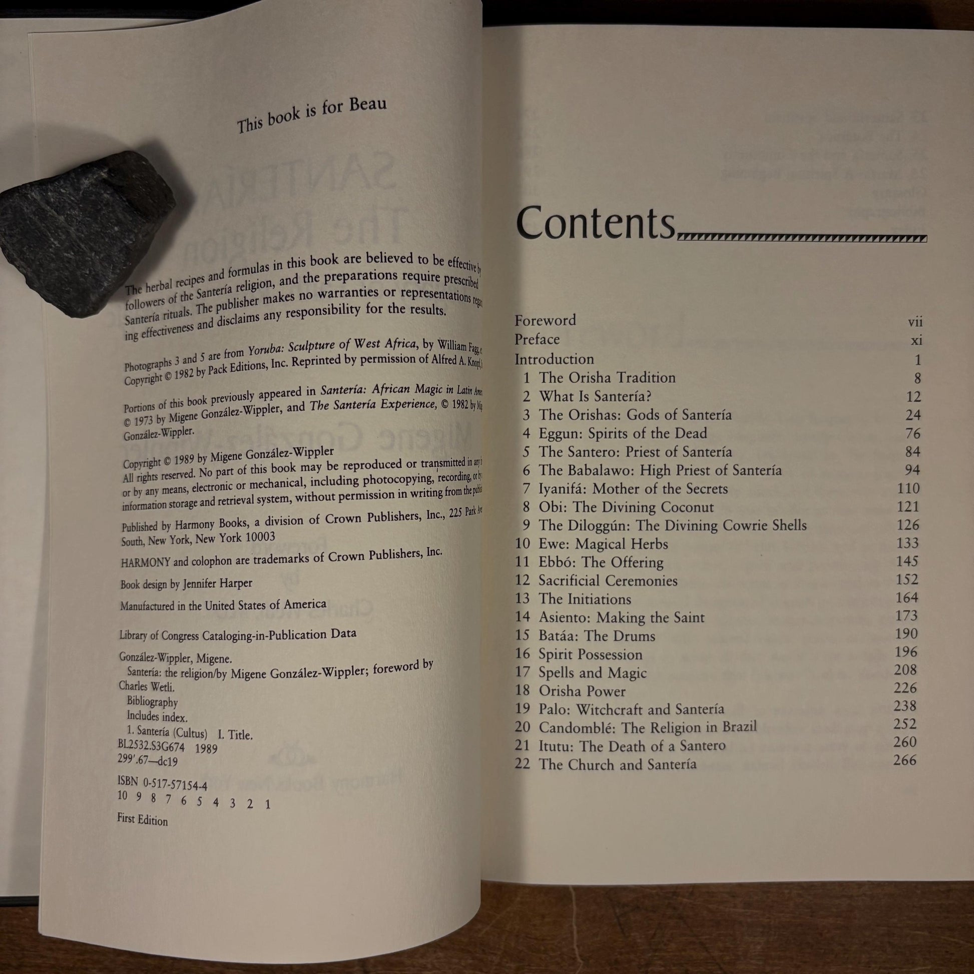 First Printing - Santería: The Religion / Migene González-Wippler (1989) Vintage Hardcover Book
