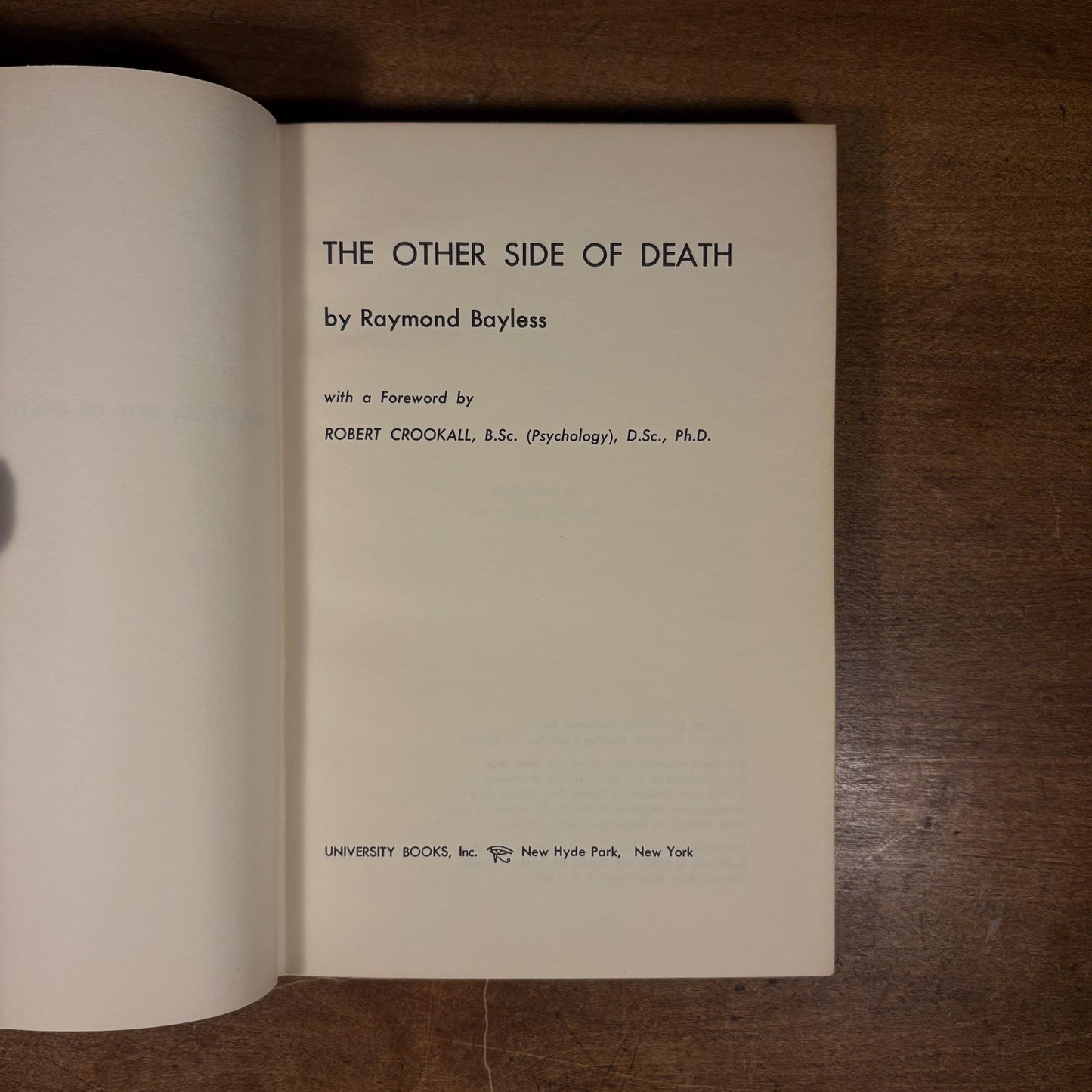 First Printing - The Other Side of Death / Raymond Bayless (1976) Vintage Hardcover Book