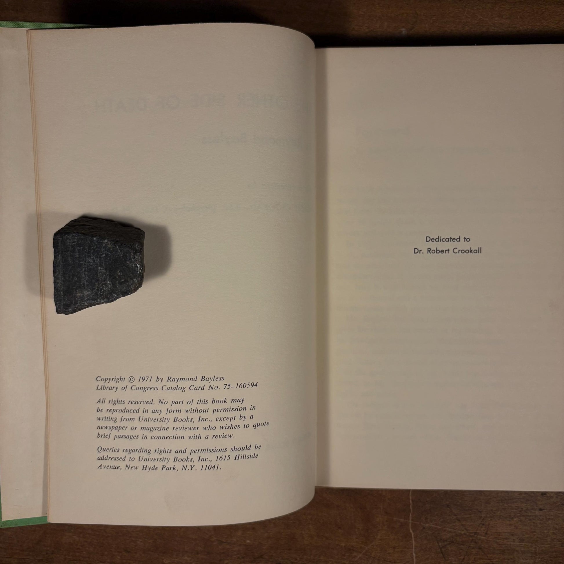 First Printing - The Other Side of Death / Raymond Bayless (1976) Vintage Hardcover Book